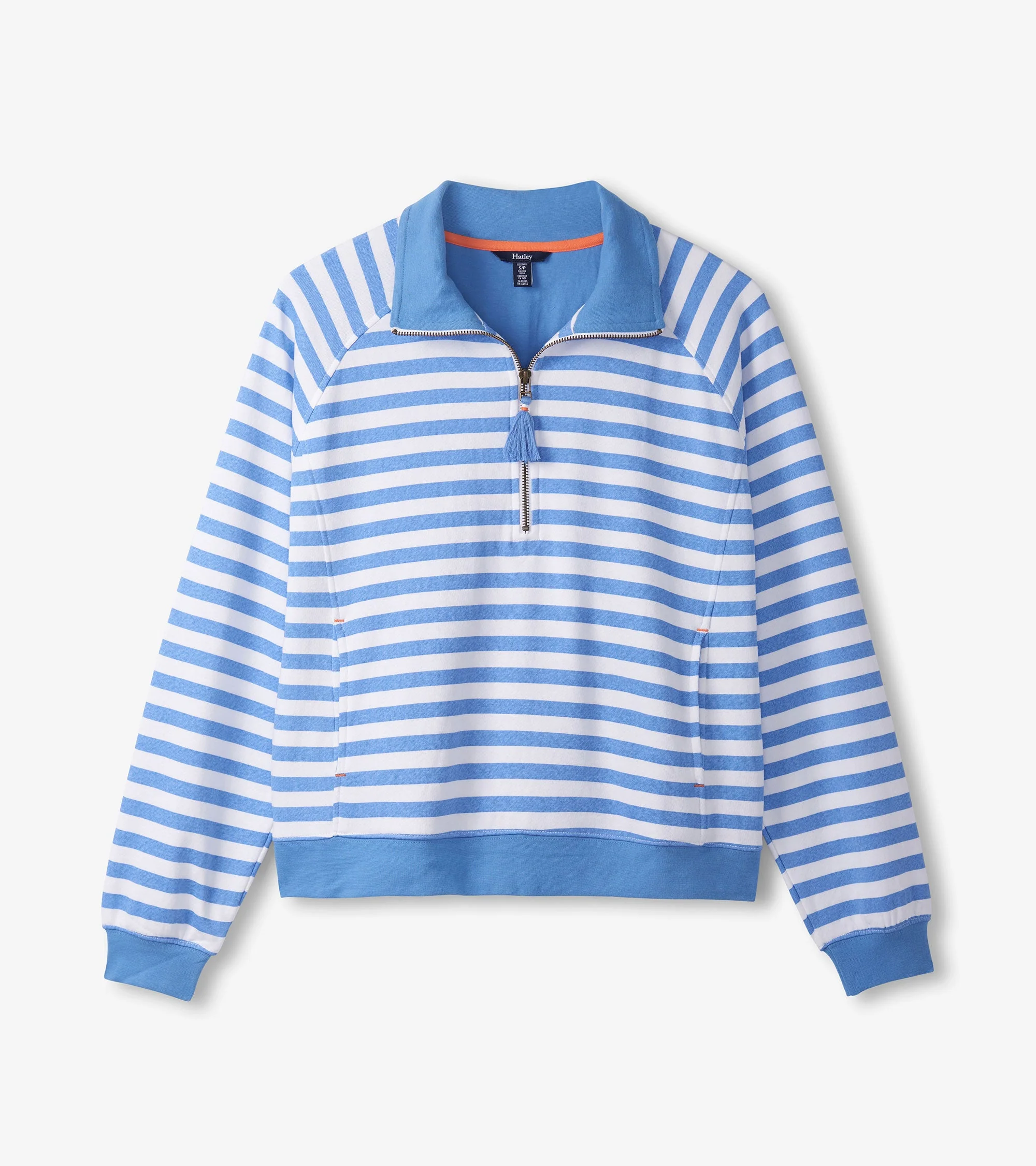 Mock Neck Pullover - Marina Stripes - Image 2