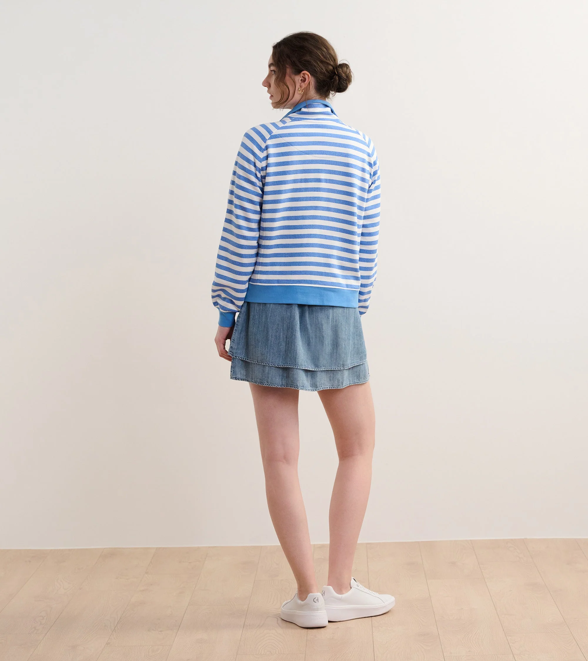 Mock Neck Pullover - Marina Stripes - Image 5