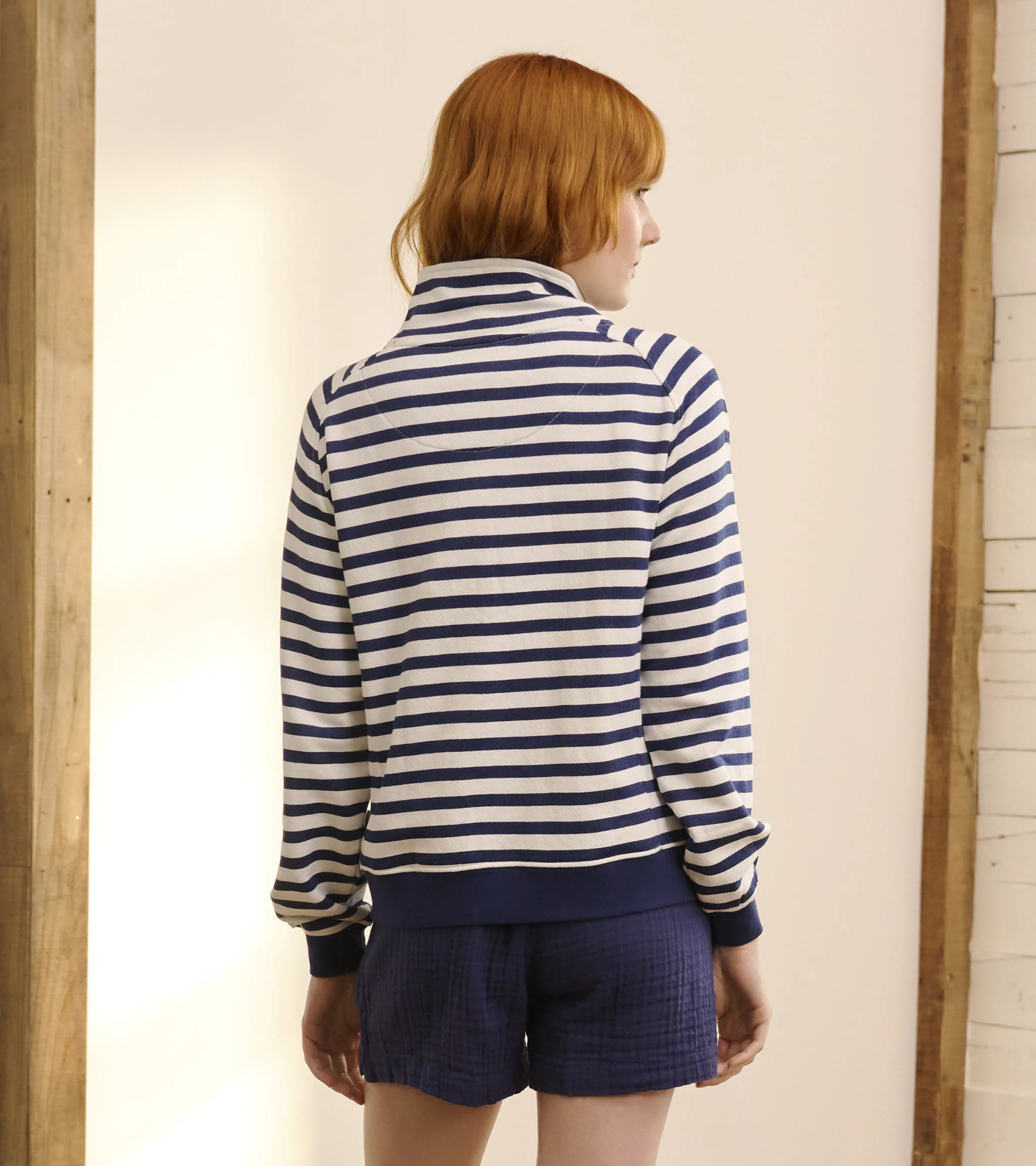 Mock Neck Pullover - Maritime Stripes - Image 4