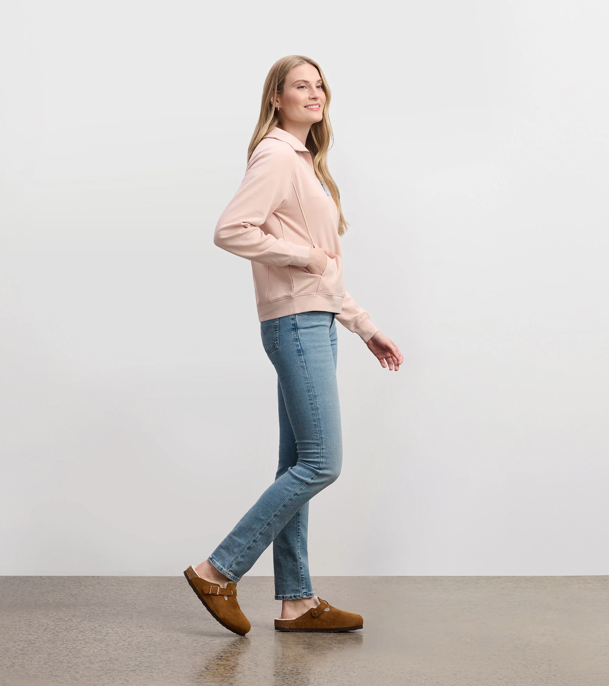 Mock Neck Pullover - Pink - Image 3