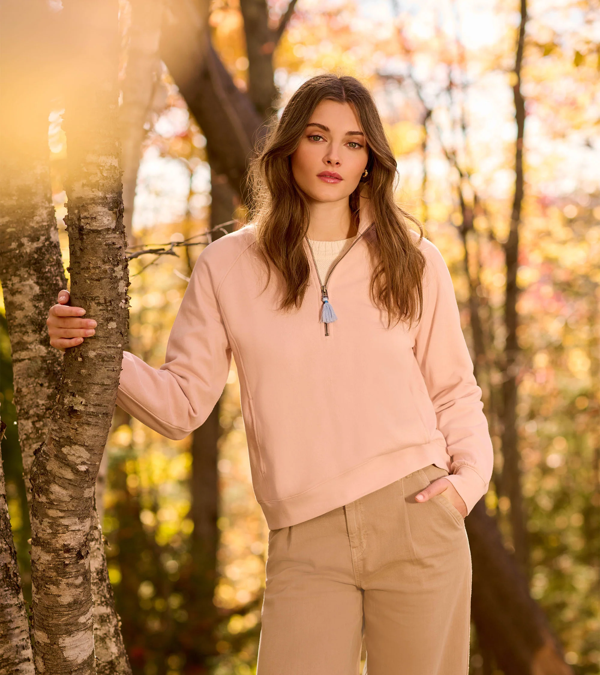 Mock Neck Pullover - Pink - Image 6