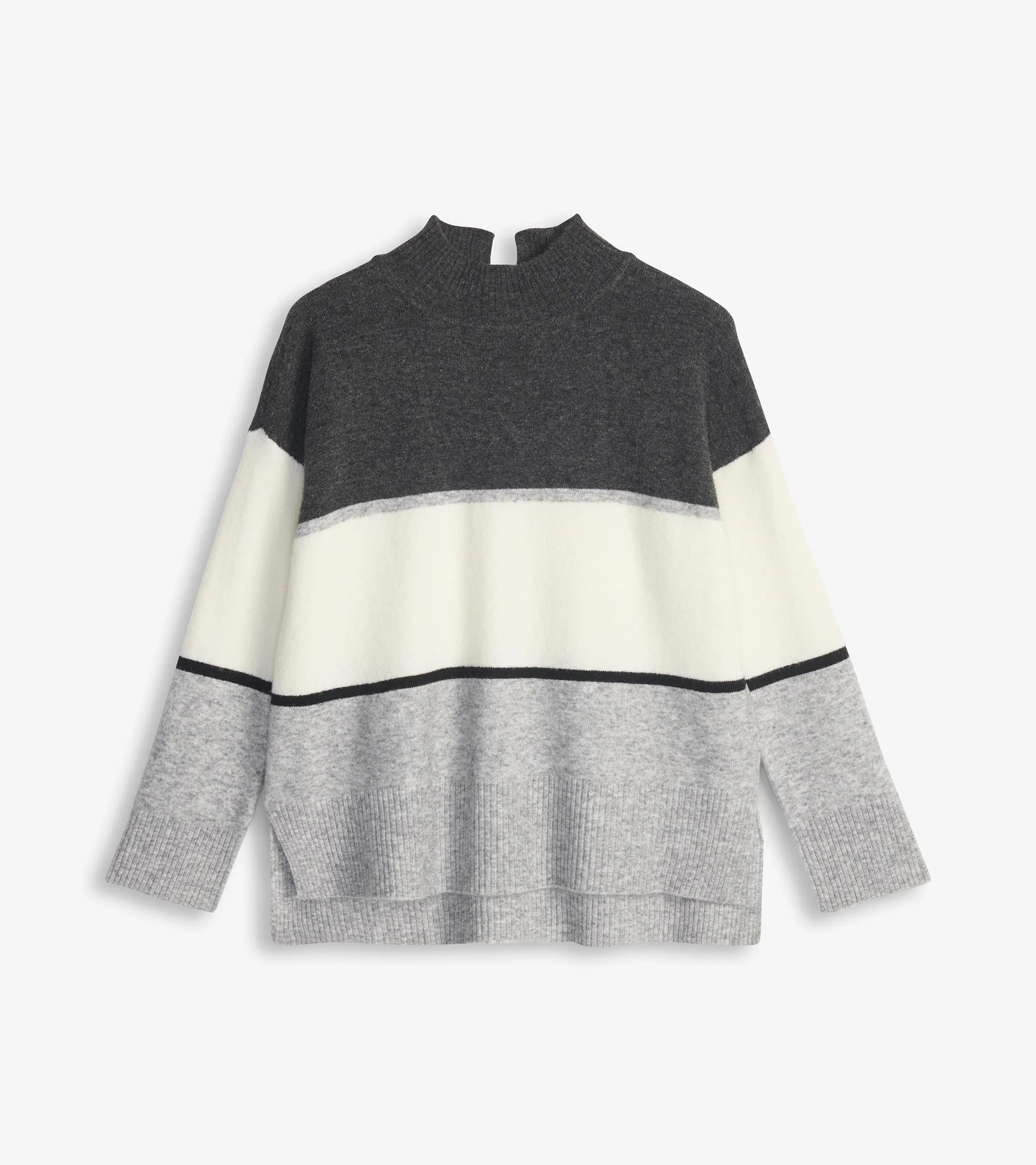 Mock Neck Tunic - Grey Block - Image 2