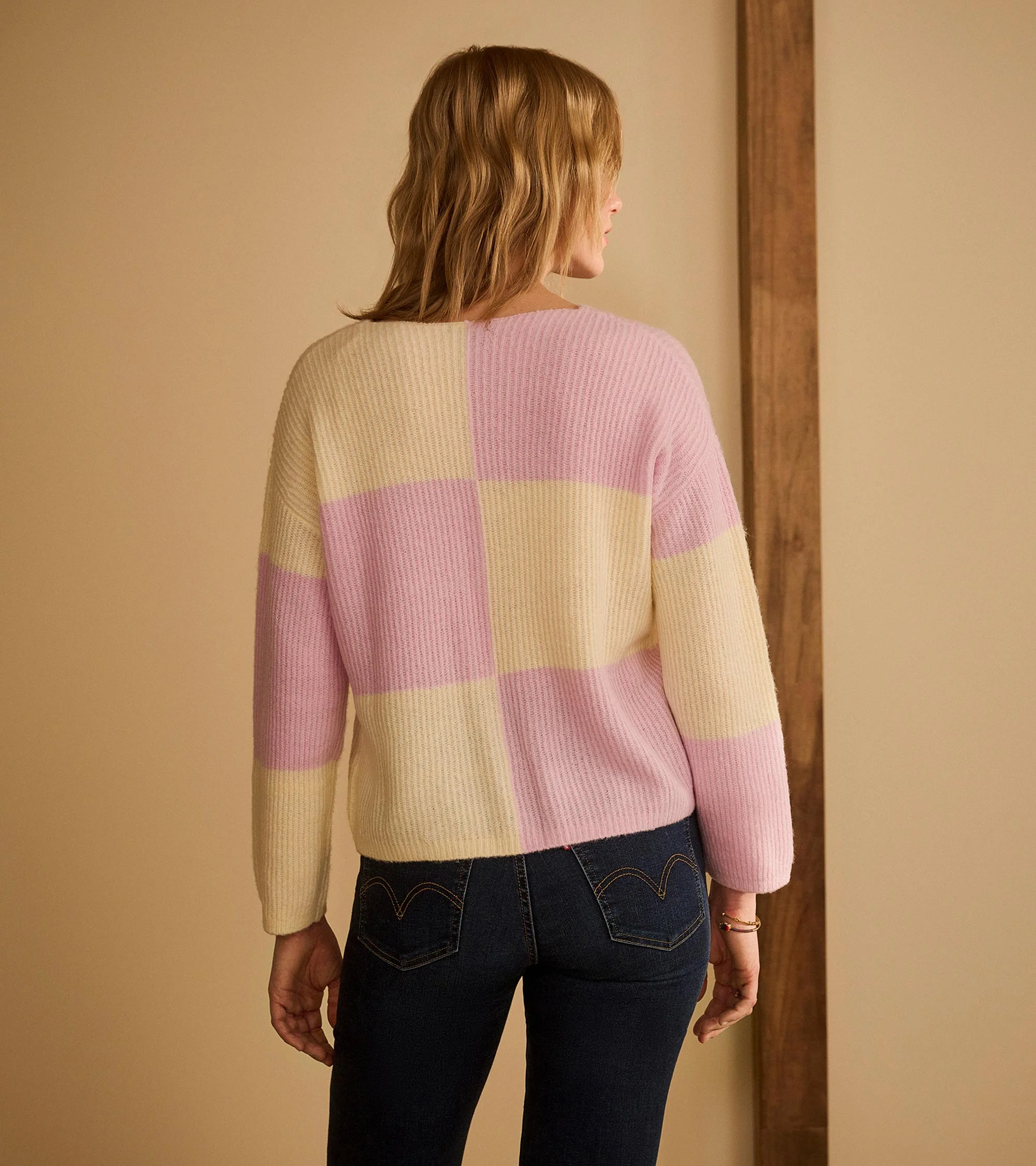 Monroe Sweater - Pink Blocks - Image 4