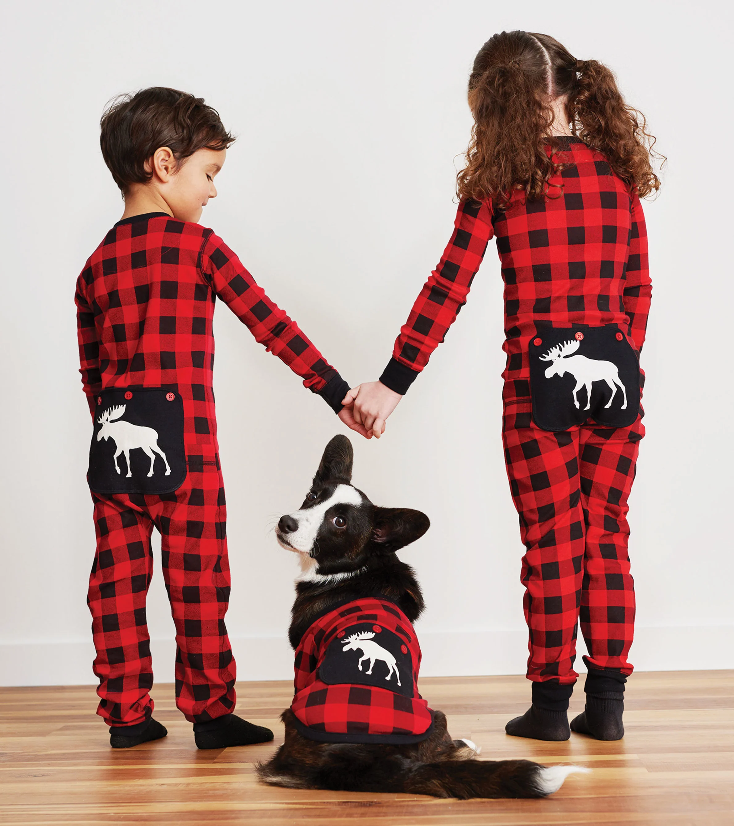 Moose On Plaid Kids Onesie - Image 3