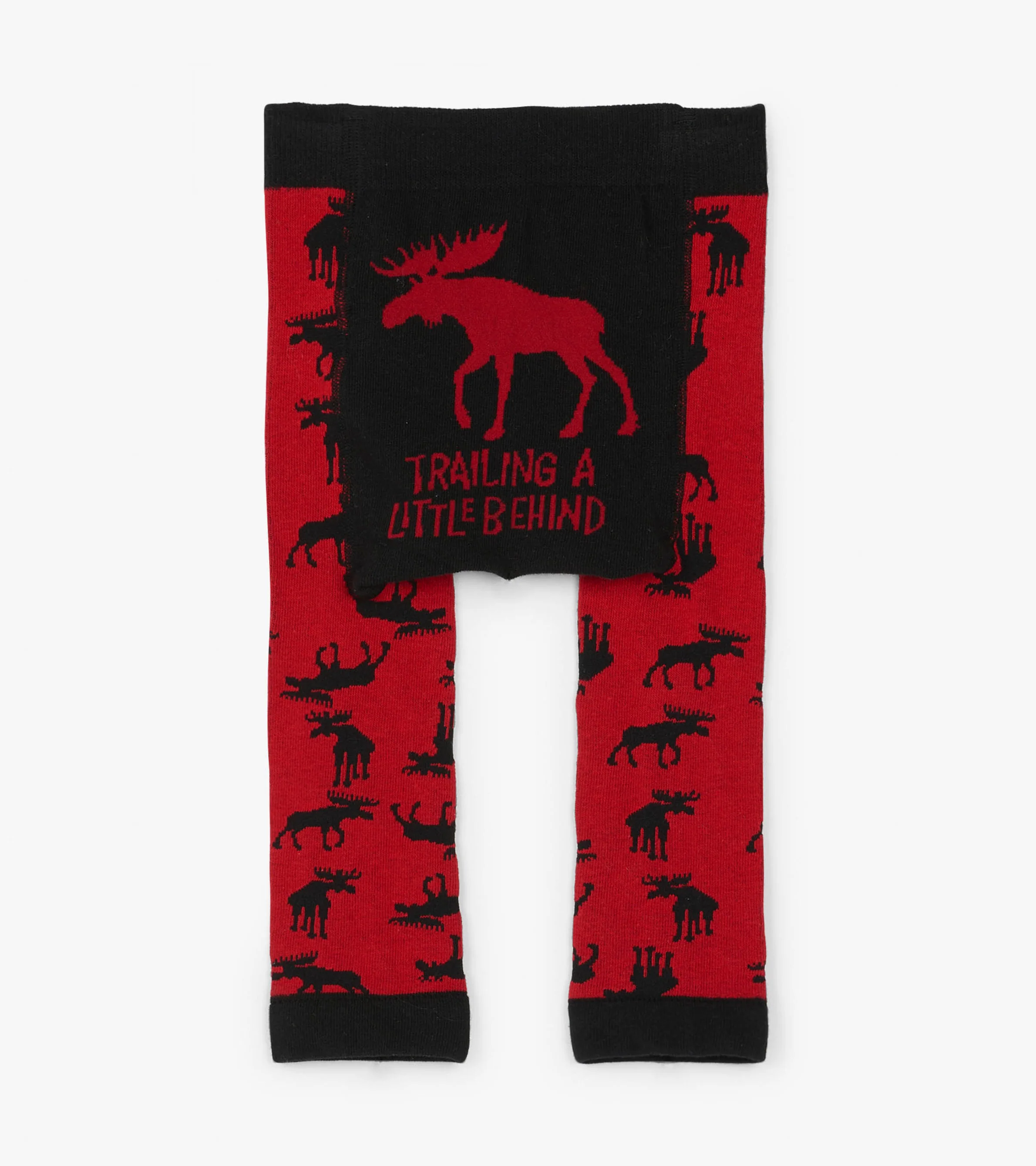 Moose on Red Baby Tights - Image 2
