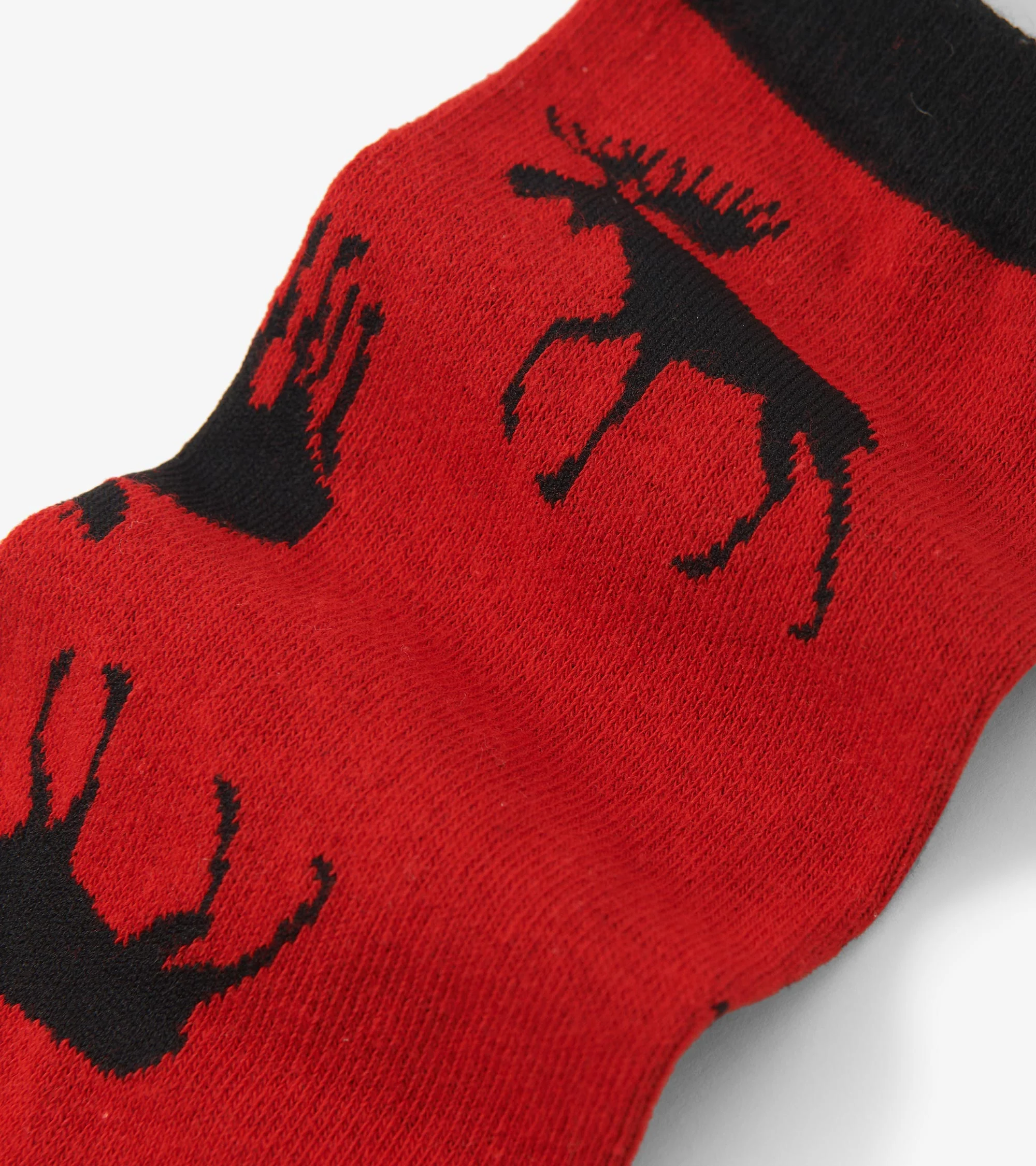 Moose on Red Men's Crew Socks - Image 4