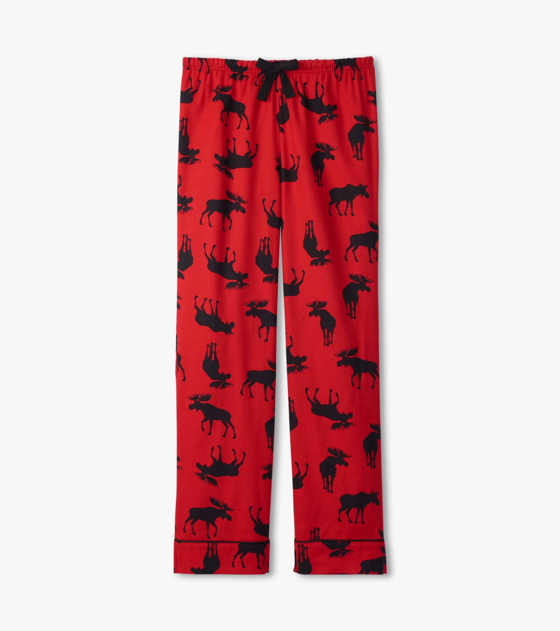 Women's Moose On Red Flannel Pajama Set - Image 6