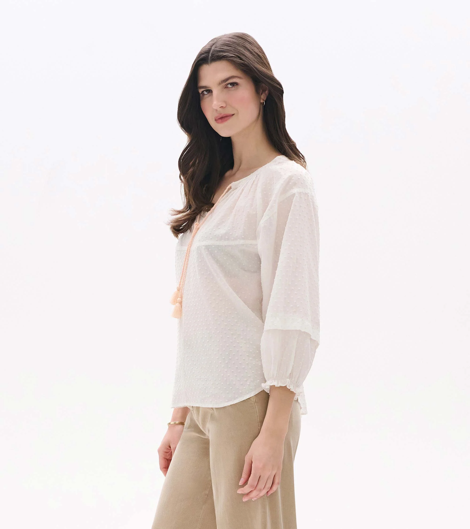 Naomi Blouse - Blush Swiss Dot - Image 3