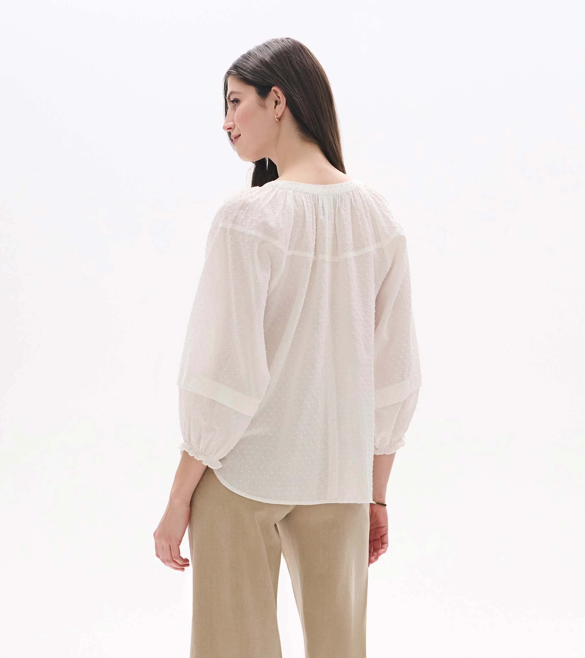 Naomi Blouse - Blush Swiss Dot - Image 5