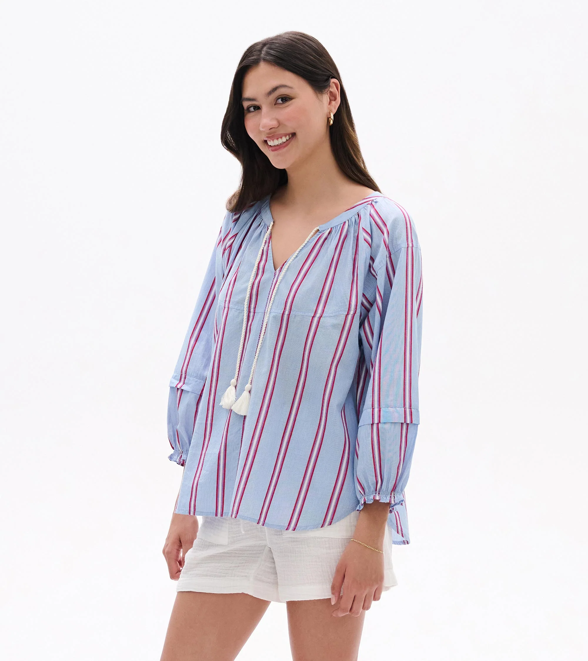 Naomi Blouse - Chambray Rainbow