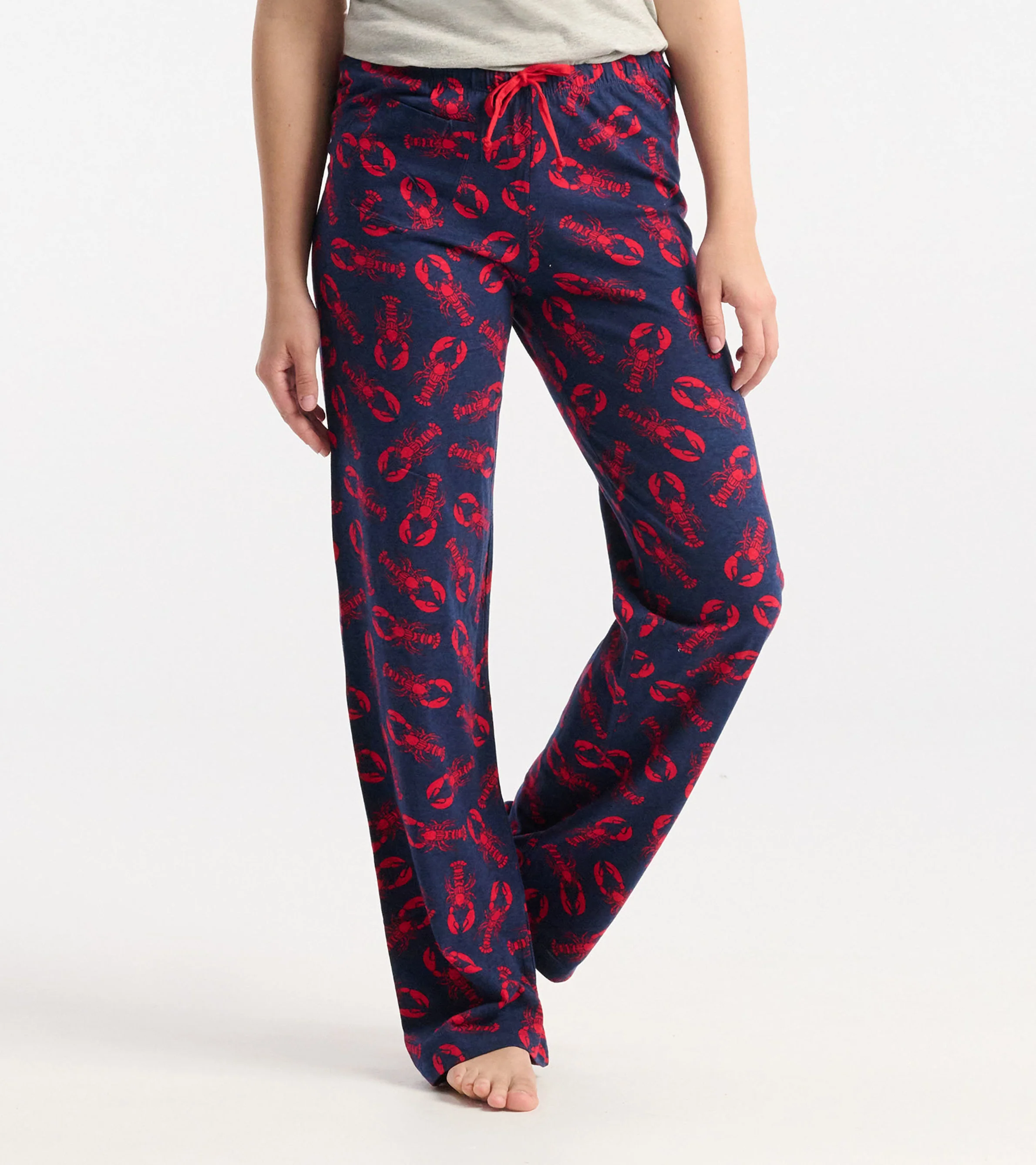 Navy Lobster Women's Cotton Pajama Pants