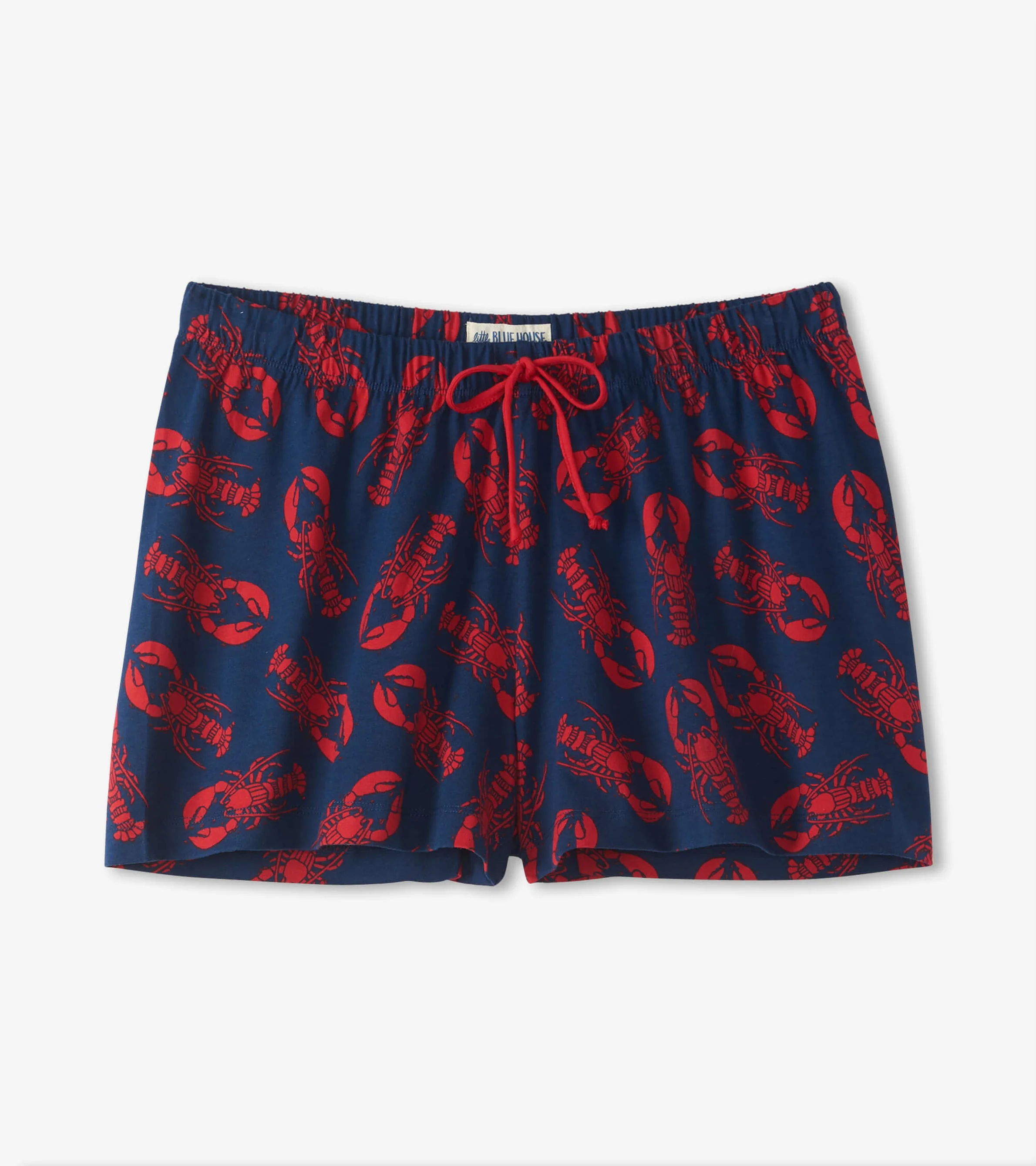 Navy Lobster Women's Cotton Sleep Shorts - Image 4