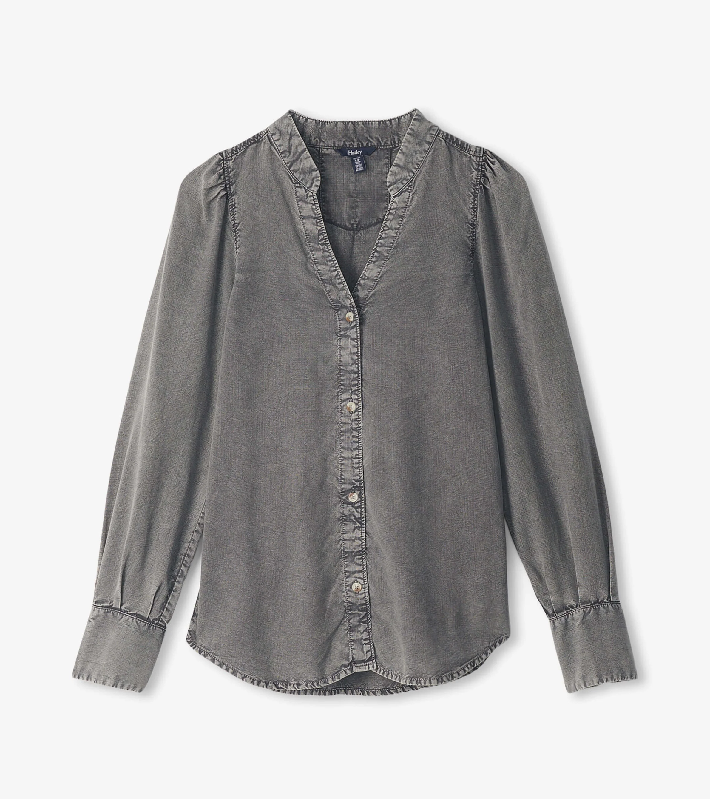 Olivia Blouse - Black Acid Wash