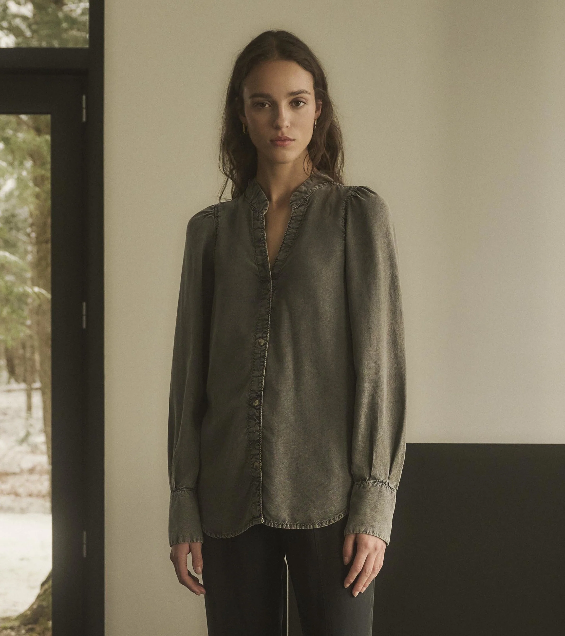 Olivia Blouse - Black Acid Wash - Image 6