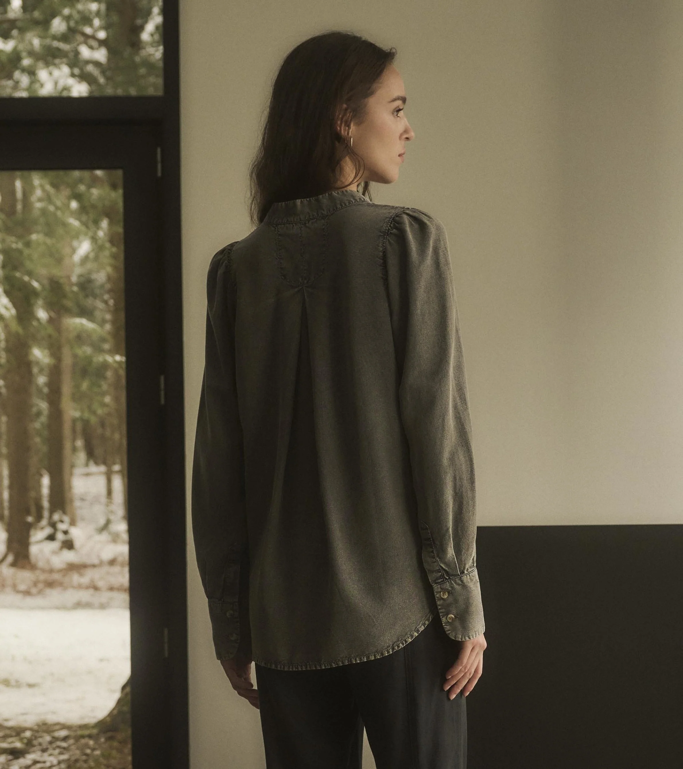Olivia Blouse - Black Acid Wash - Image 7