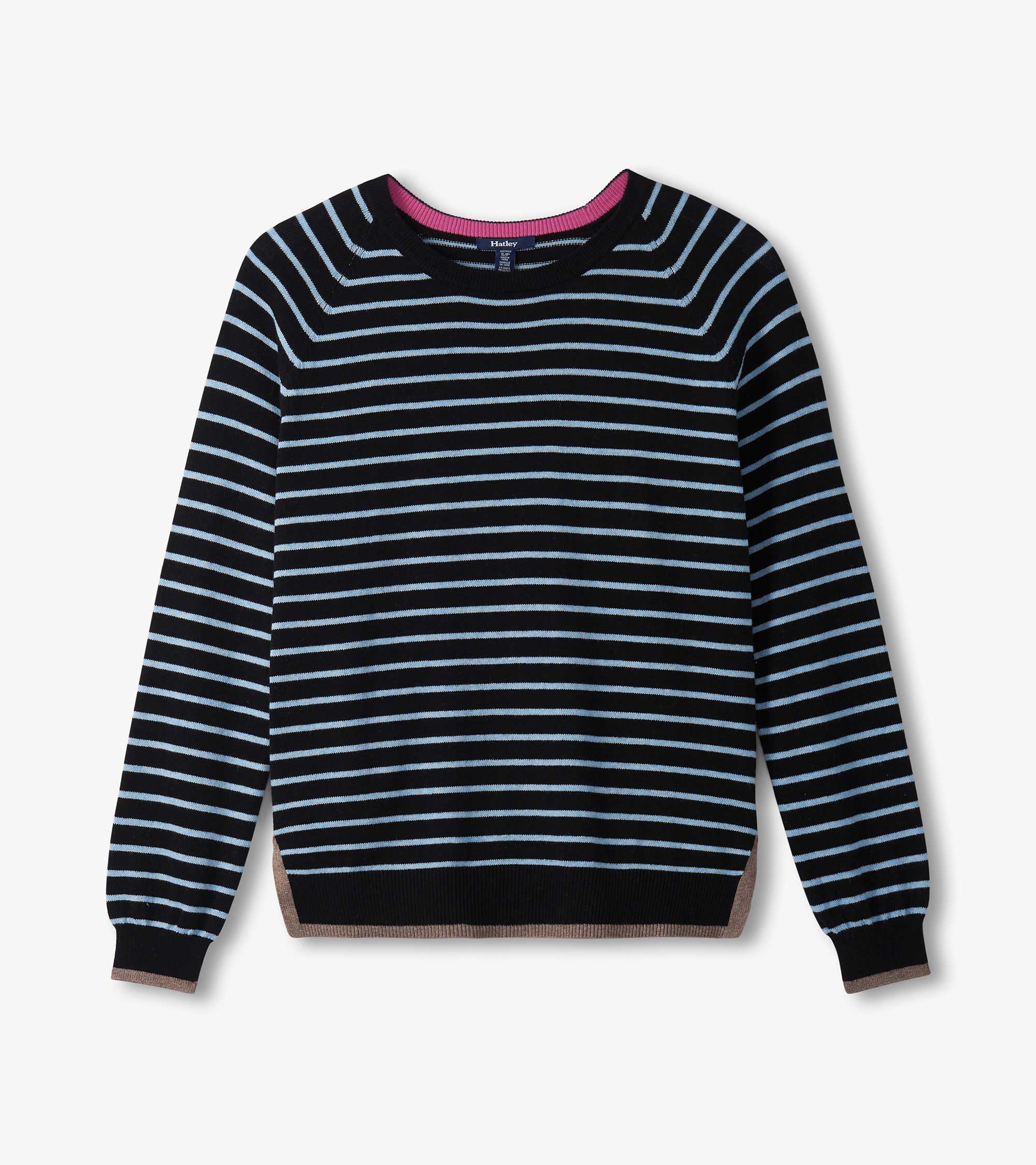 Olivia Sweater - Black Denim Stripes - Image 2