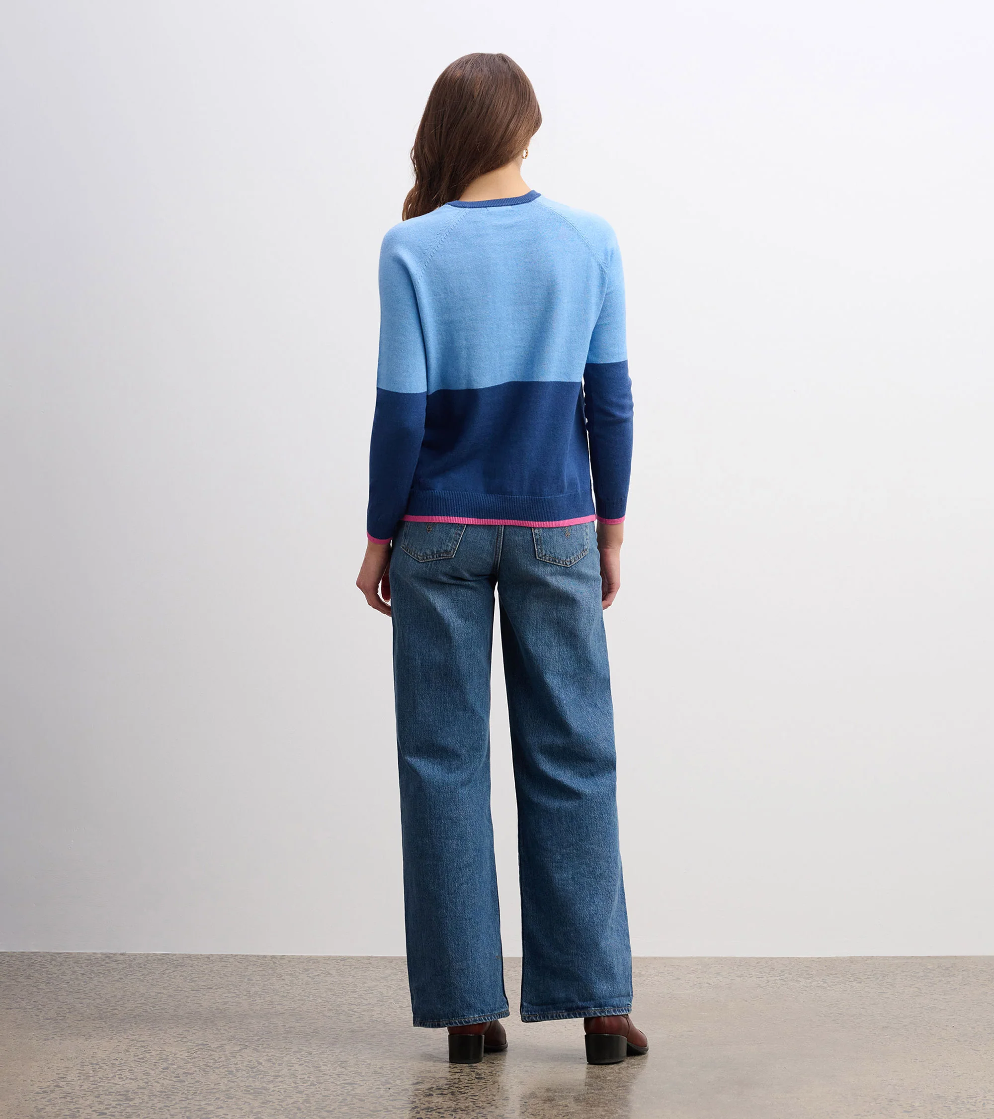 Olivia Sweater - Blue Color Block - Image 4