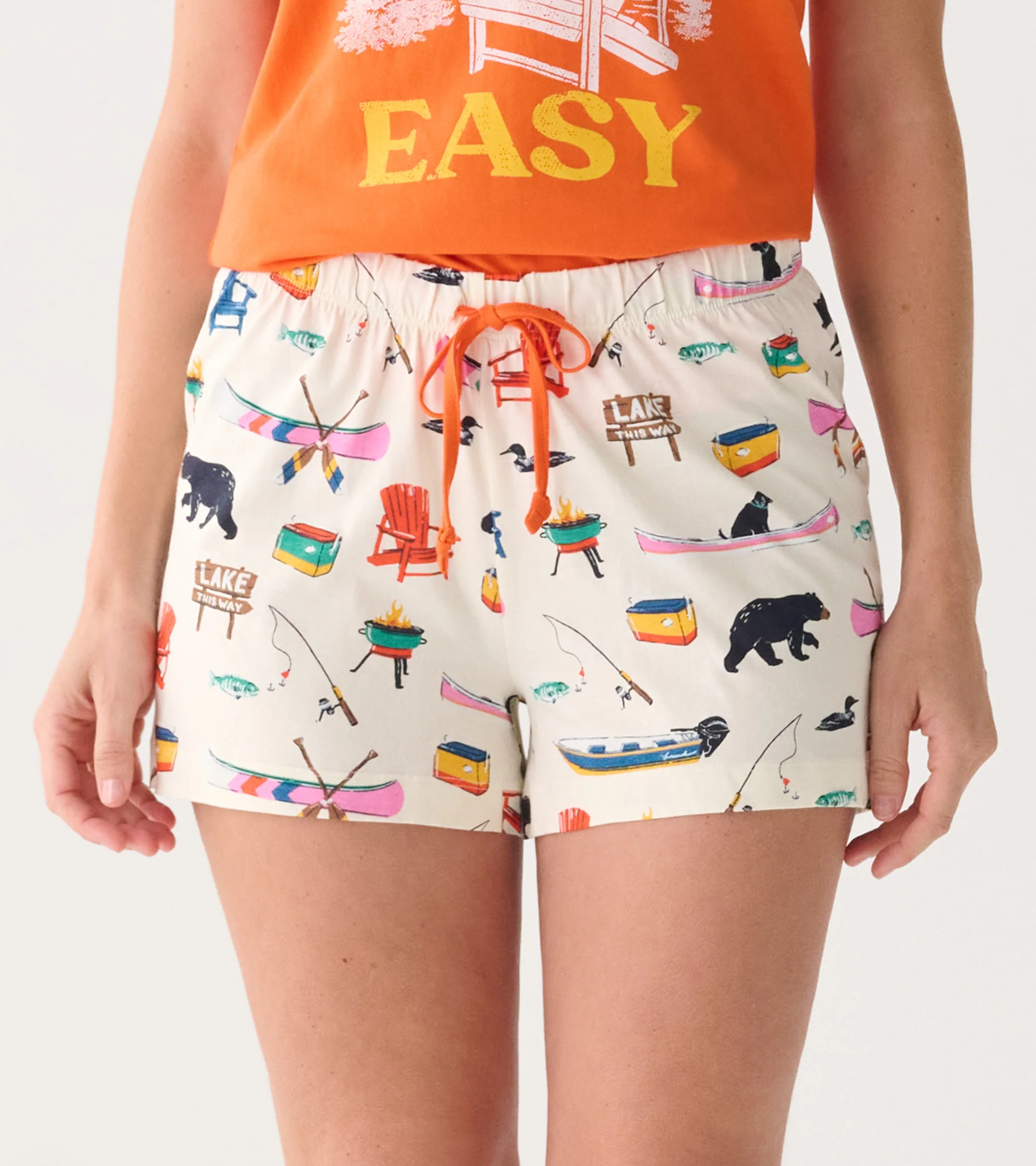 On The Lake Women's Cotton Sleep Shorts