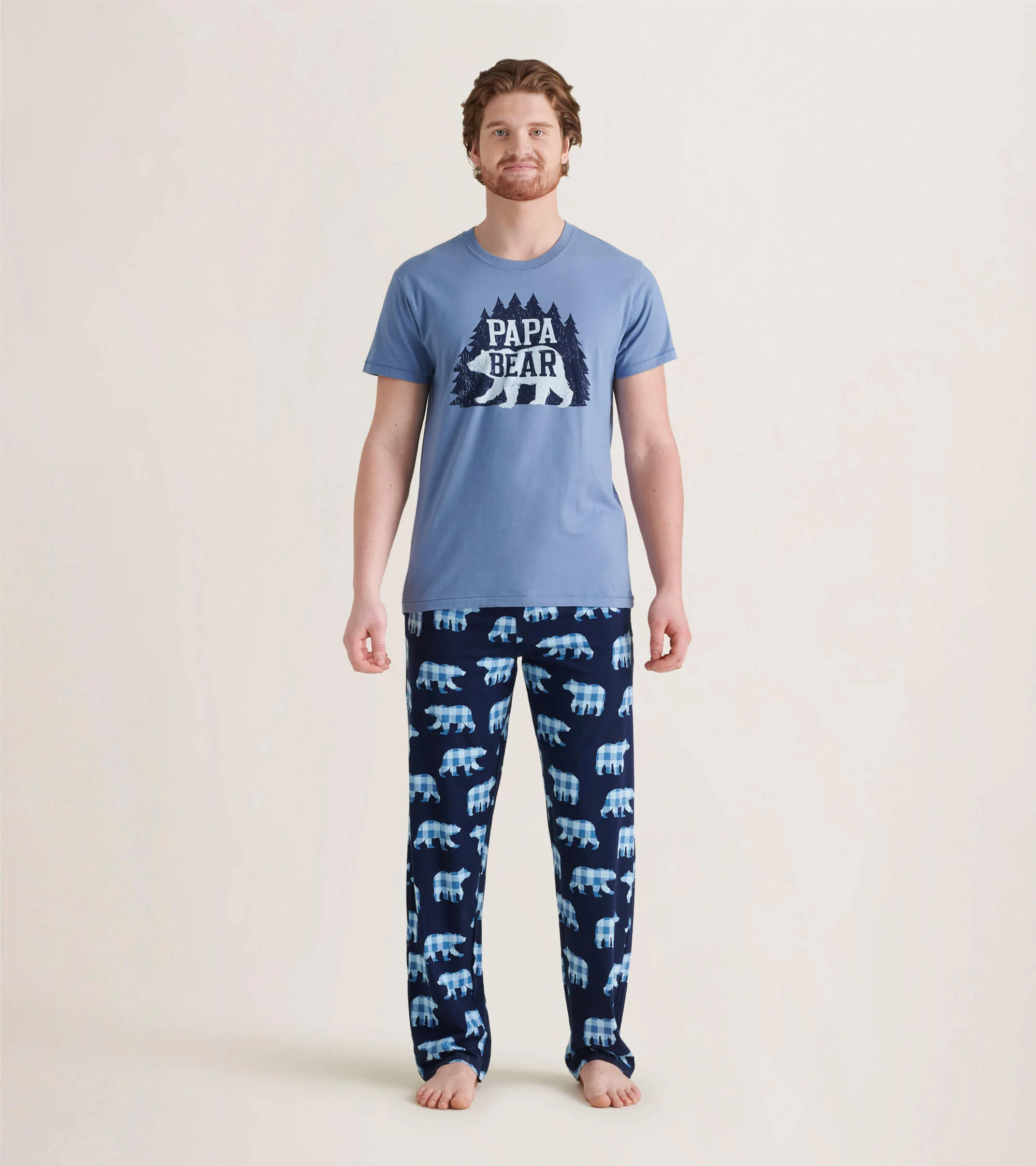 Papa Bear Men's Stretch Cotton Pajama Pants - Image 3