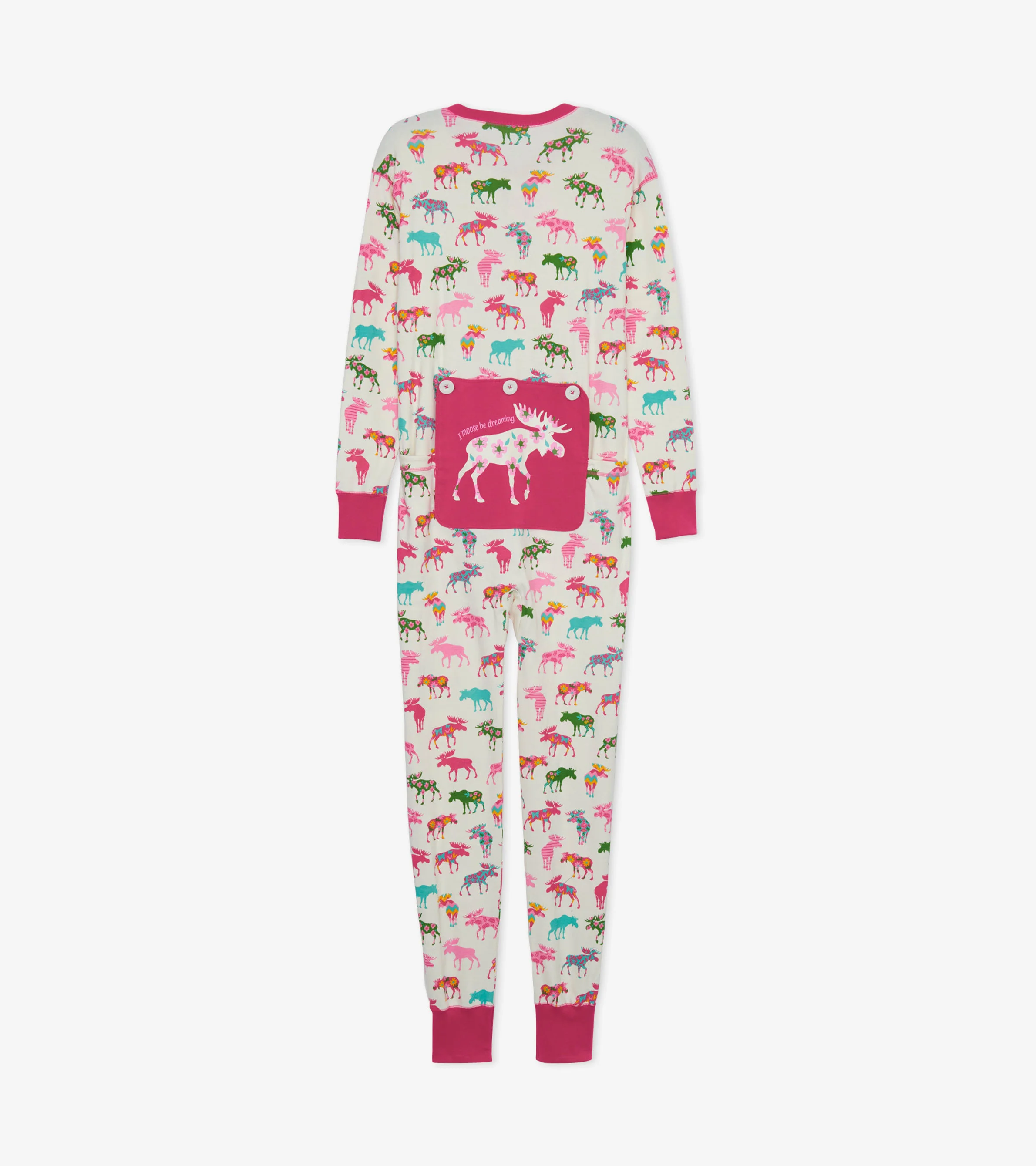 Patterned Moose Adult Onesie - Image 4