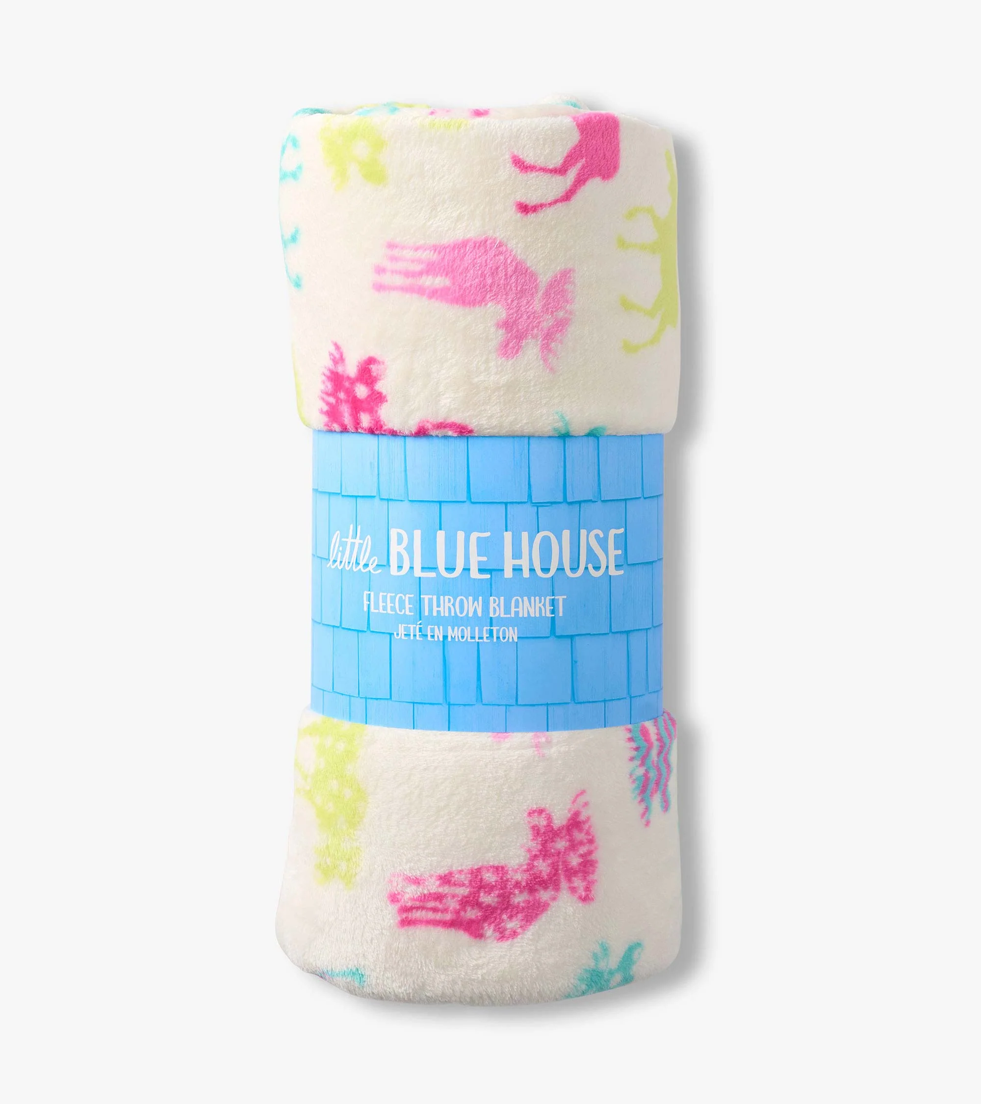 Patterned Moose Fleece Blanket - Image 2