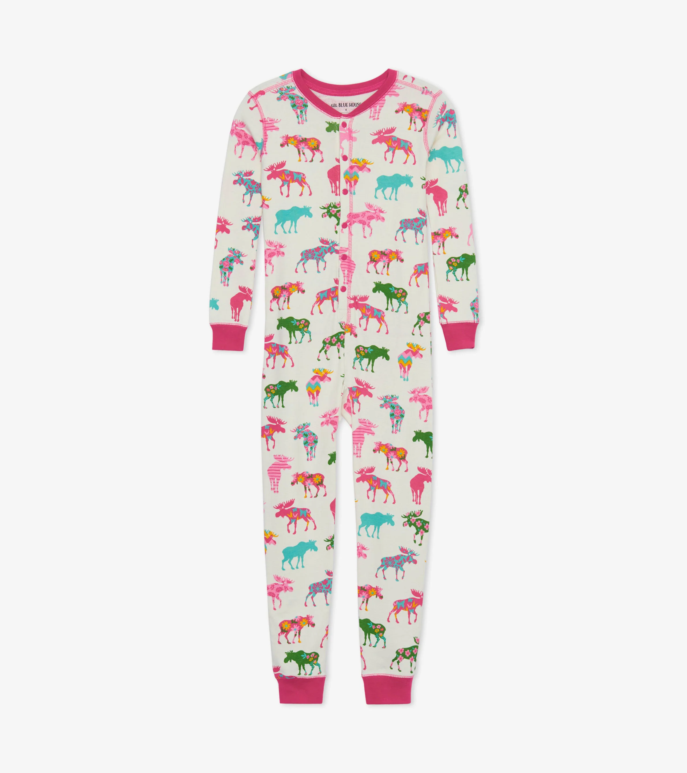 Patterned Moose Kids Onesie - Image 2