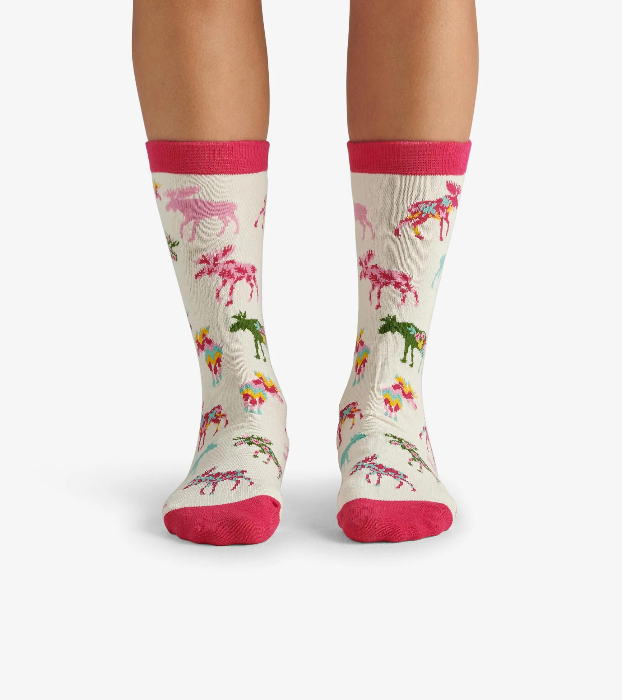 Patterned Moose Women's Crew Socks - Image 3