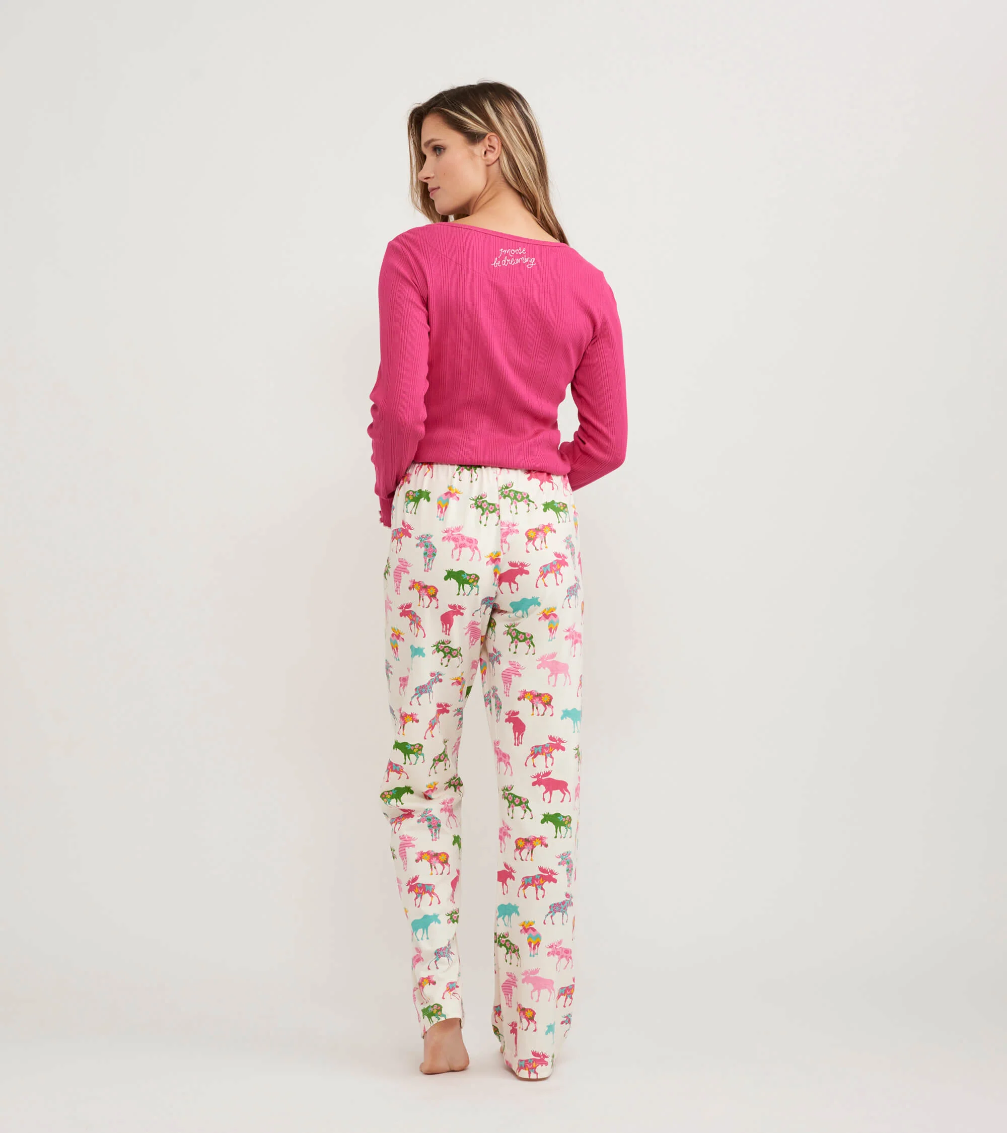 Patterned Moose Women's Pajama Pants - Image 4