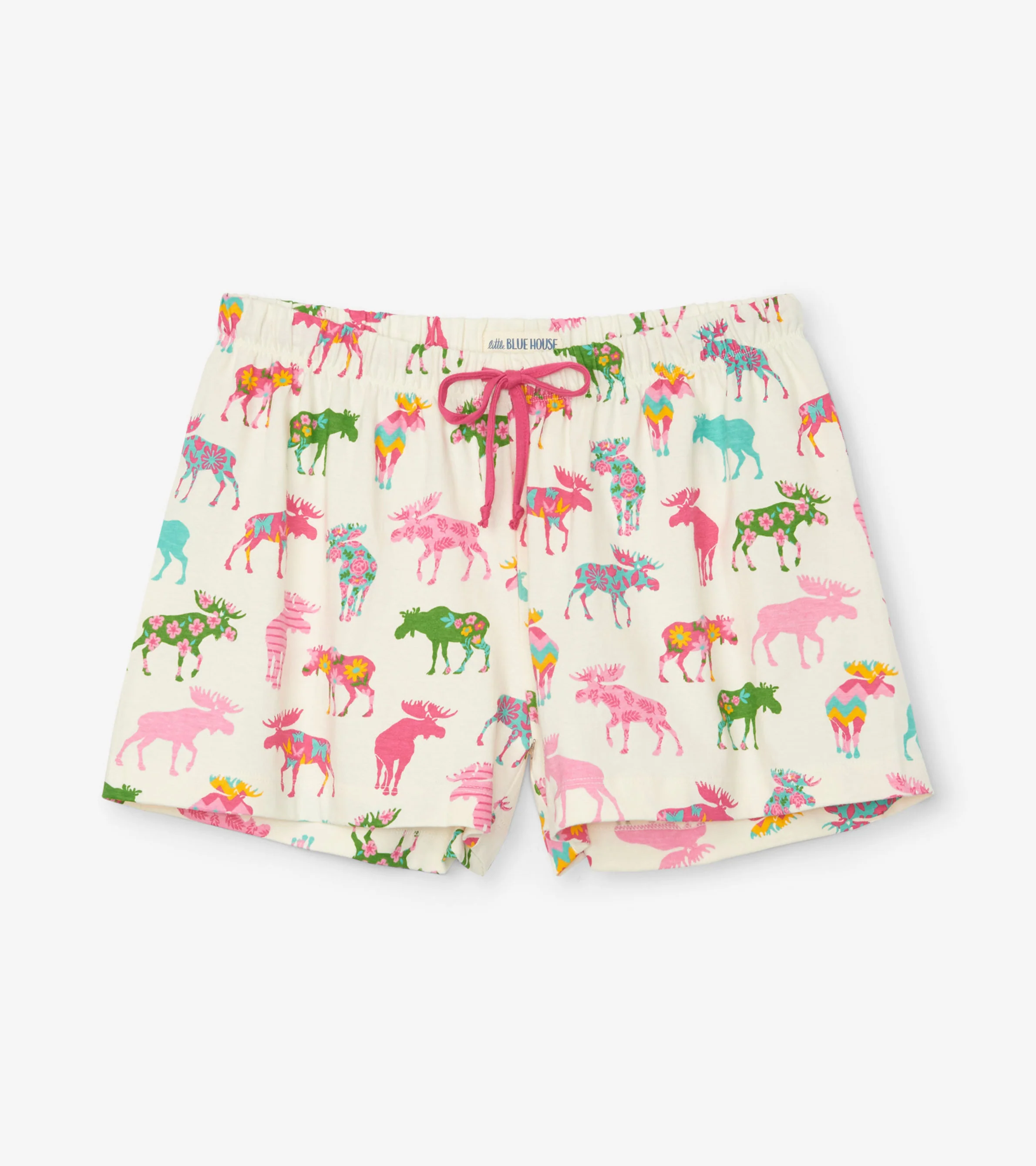 Patterned Moose Women's Cotton Sleep Shorts - Image 2