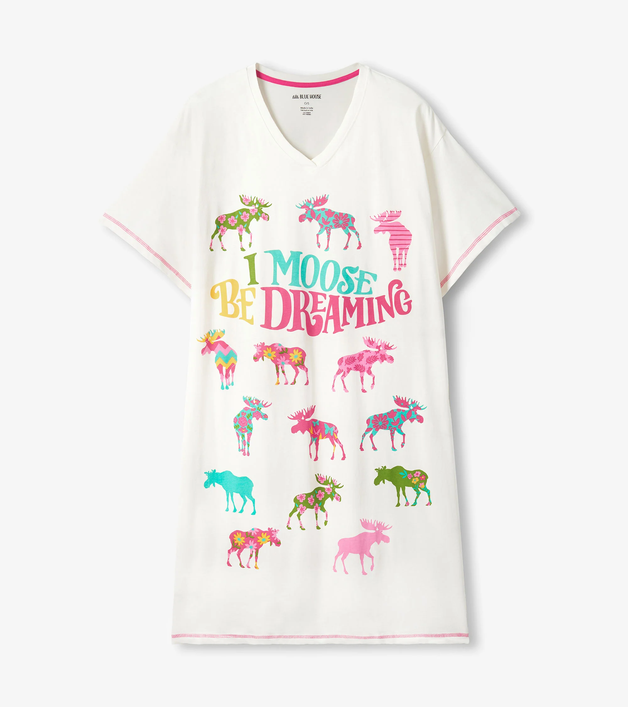I Moose Be Dreaming Women's Cotton Sleepshirt - Image 2