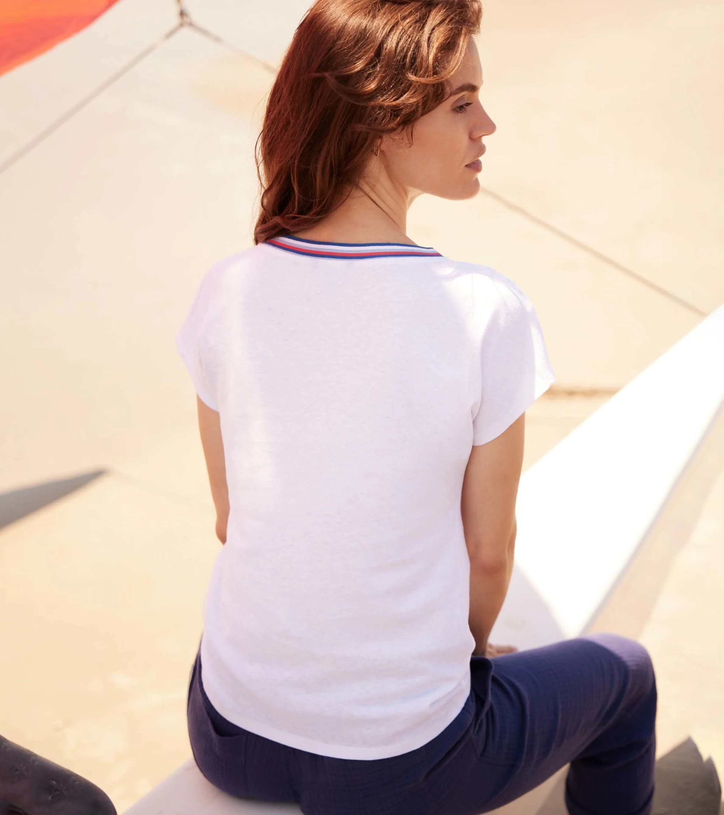 Paxton V-Neck Tee - White - Image 4