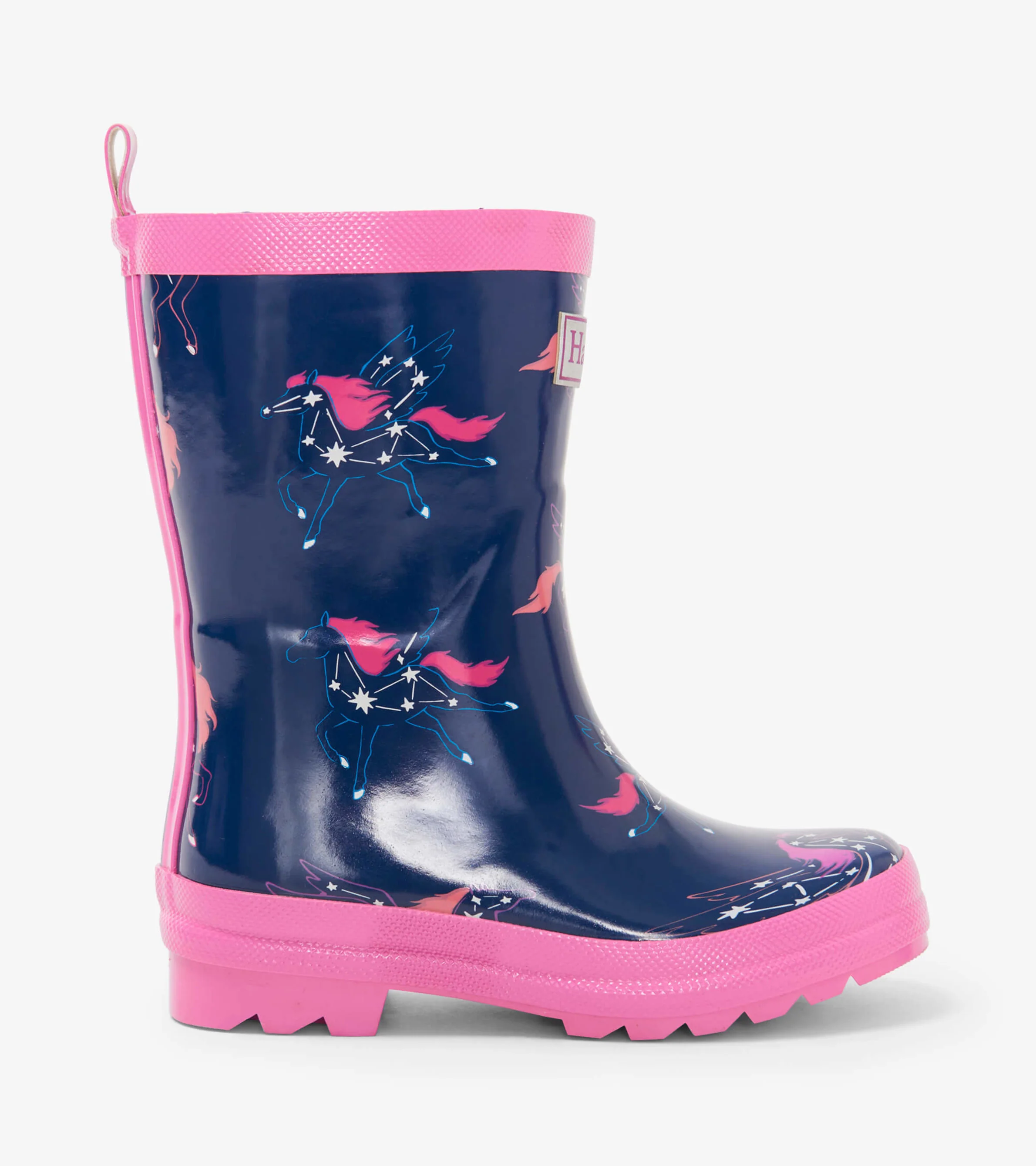 Unicorn Constellations Shiny Kids Rain Boots - Image 3