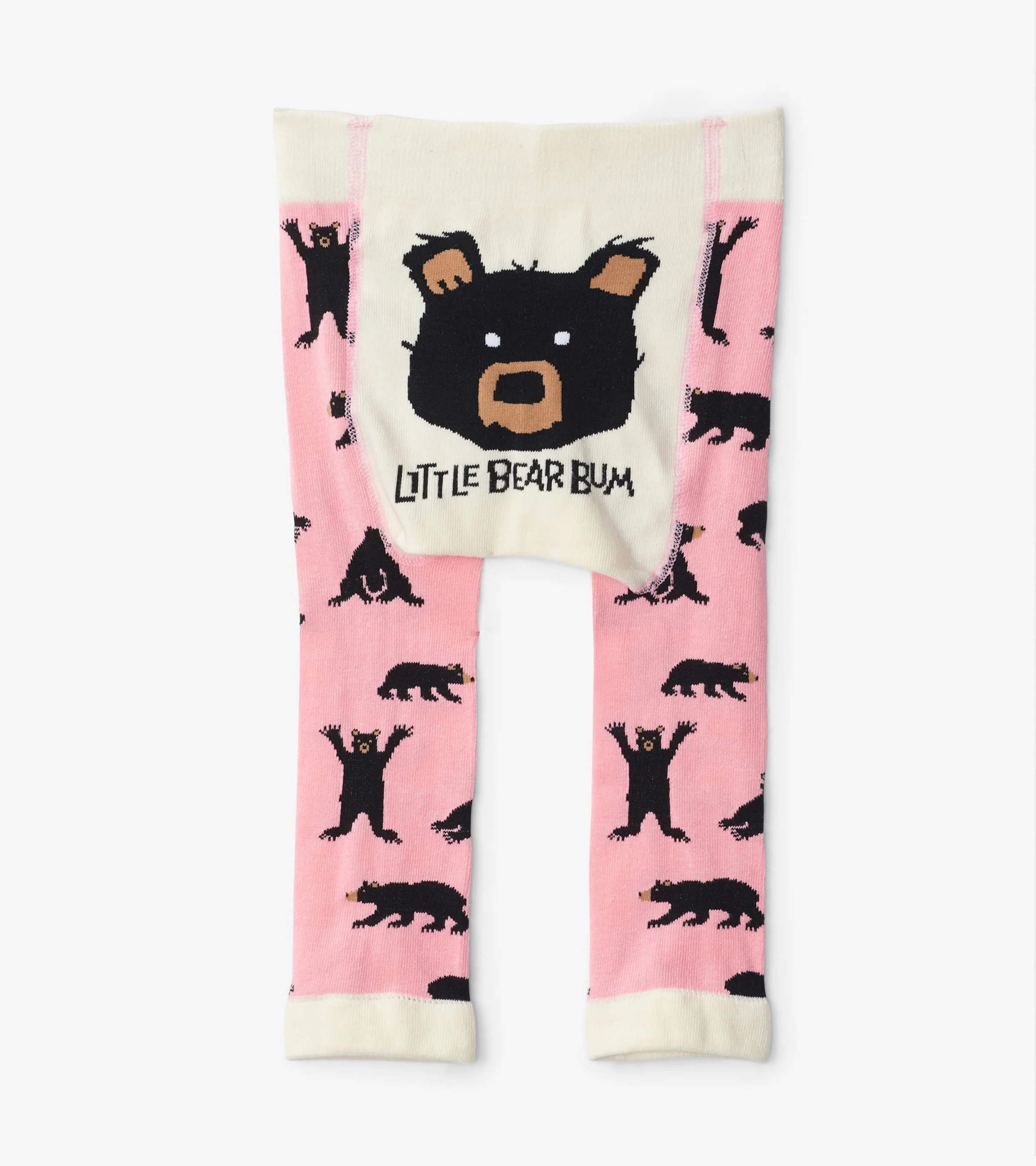 Pink Bears Baby Tights - Image 2
