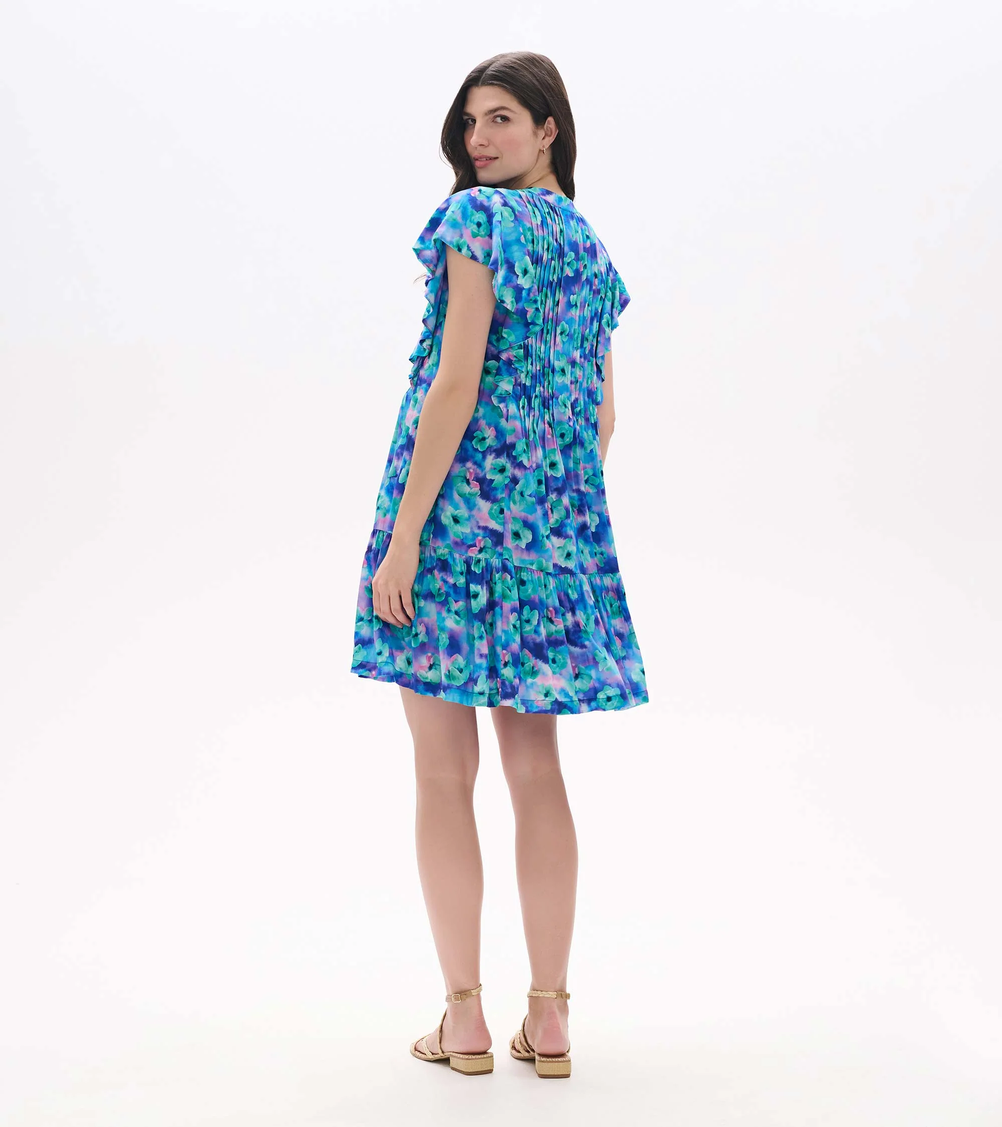 Pintuck Dress - Floating Flowers - Image 4