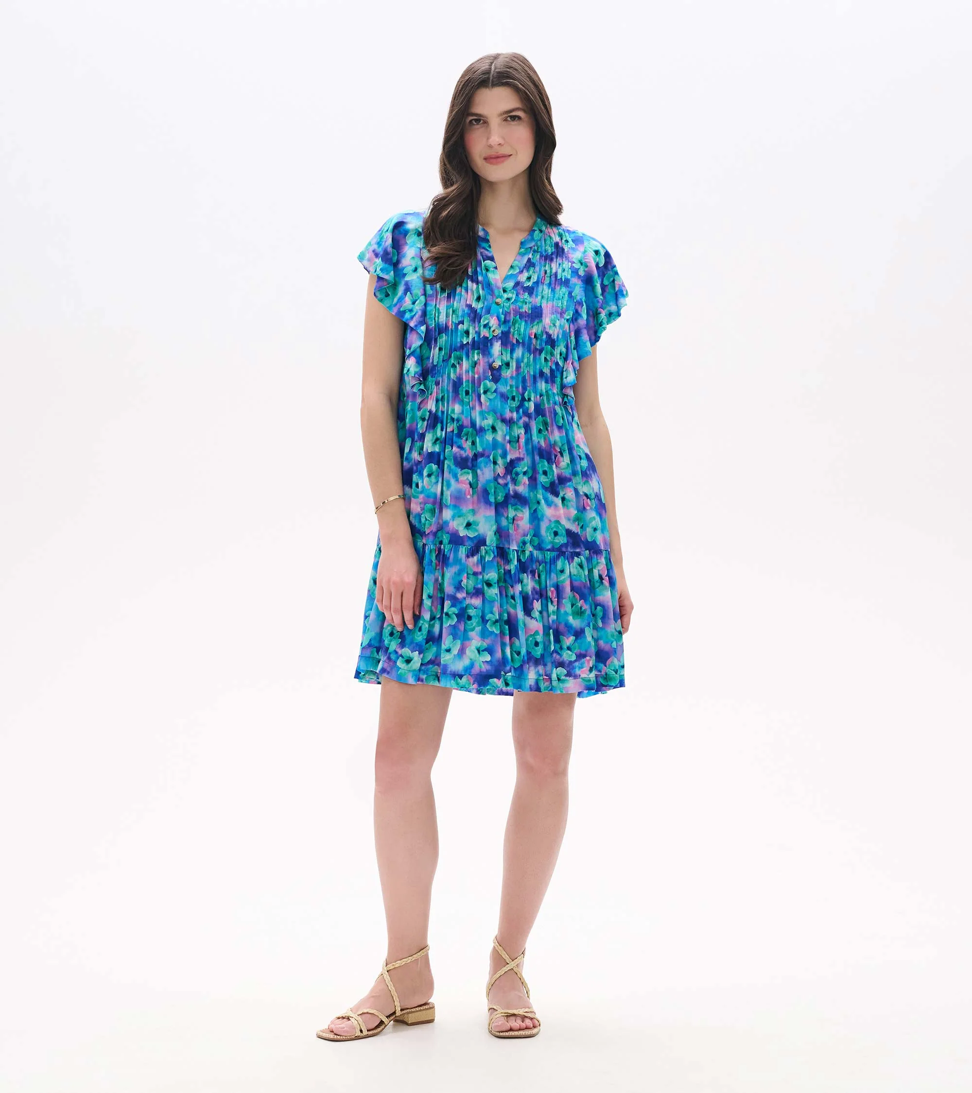 Pintuck Dress - Floating Flowers - Image 5