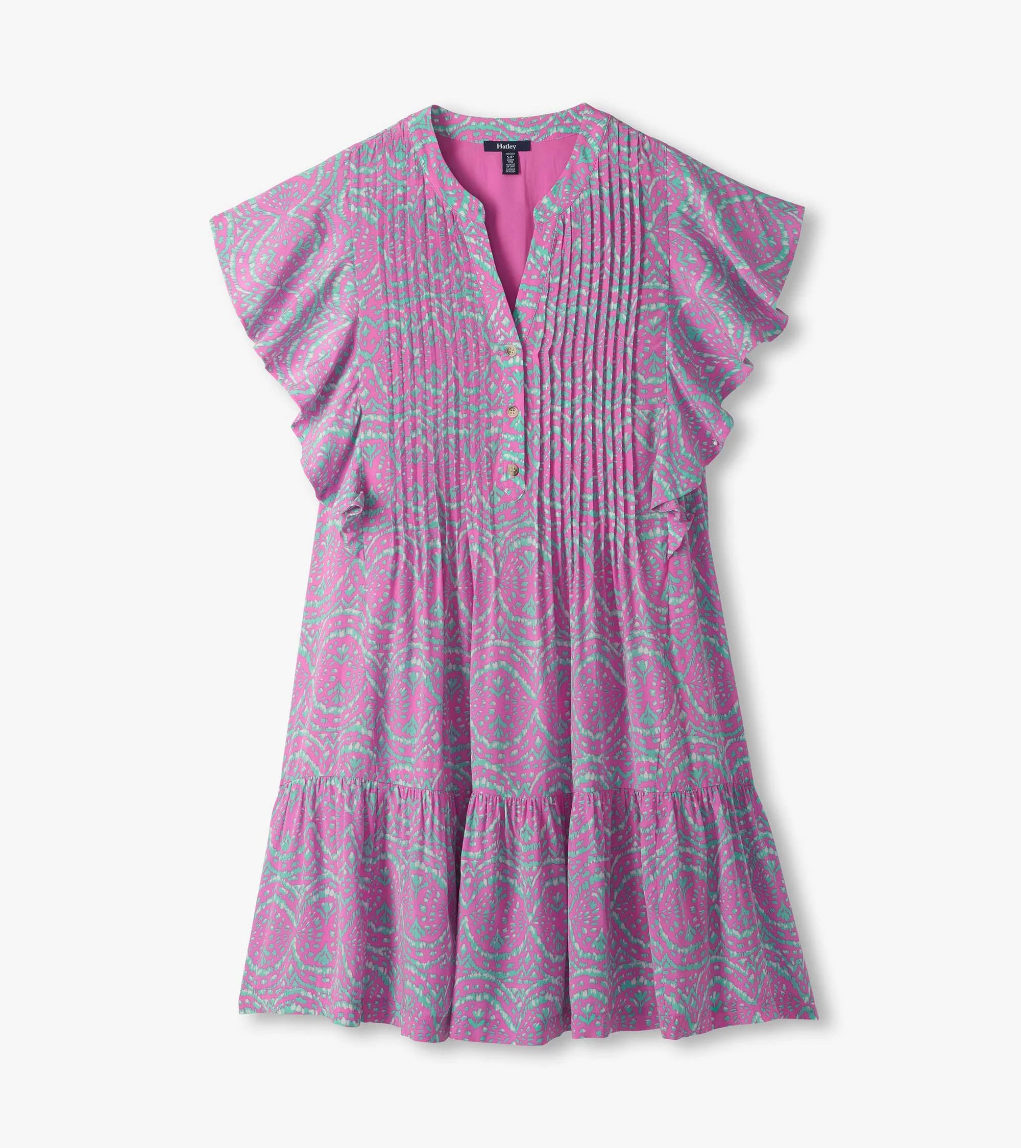 Pintuck Dress - Soft Ikat - Image 2