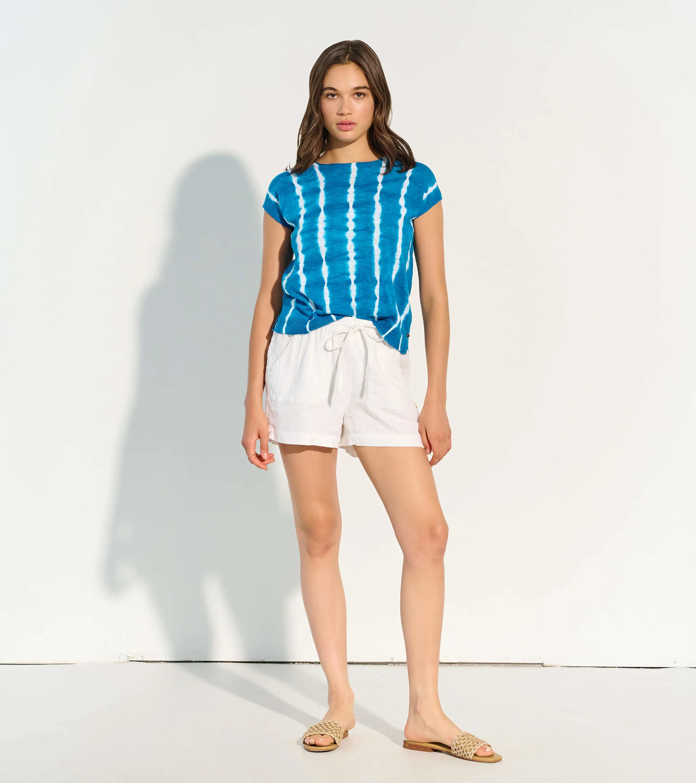 Piper Knit Tee - Mykonos Blue - Image 4