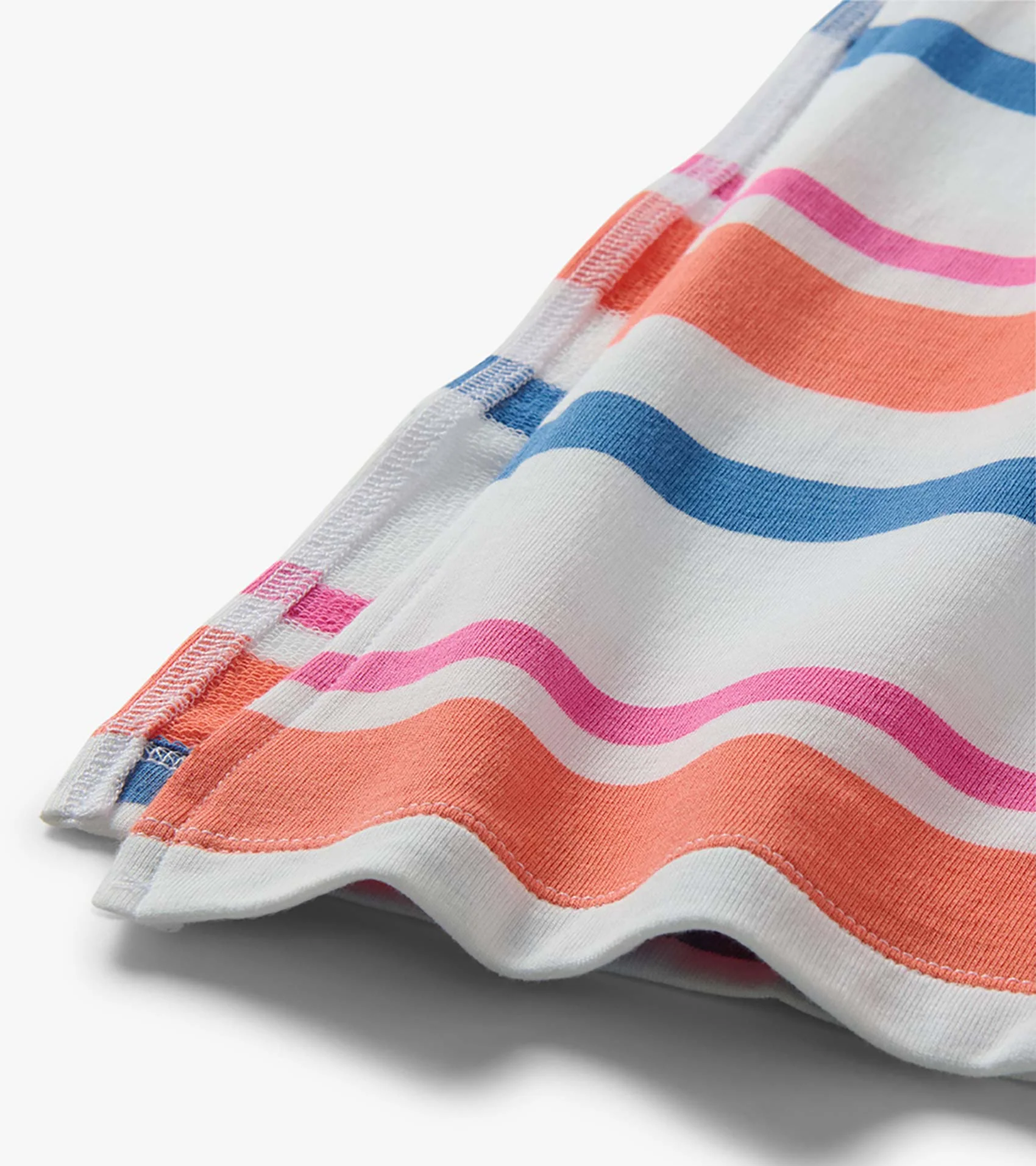 Pleated Sleeve Midi Dress - Offset Stripes - Image 7