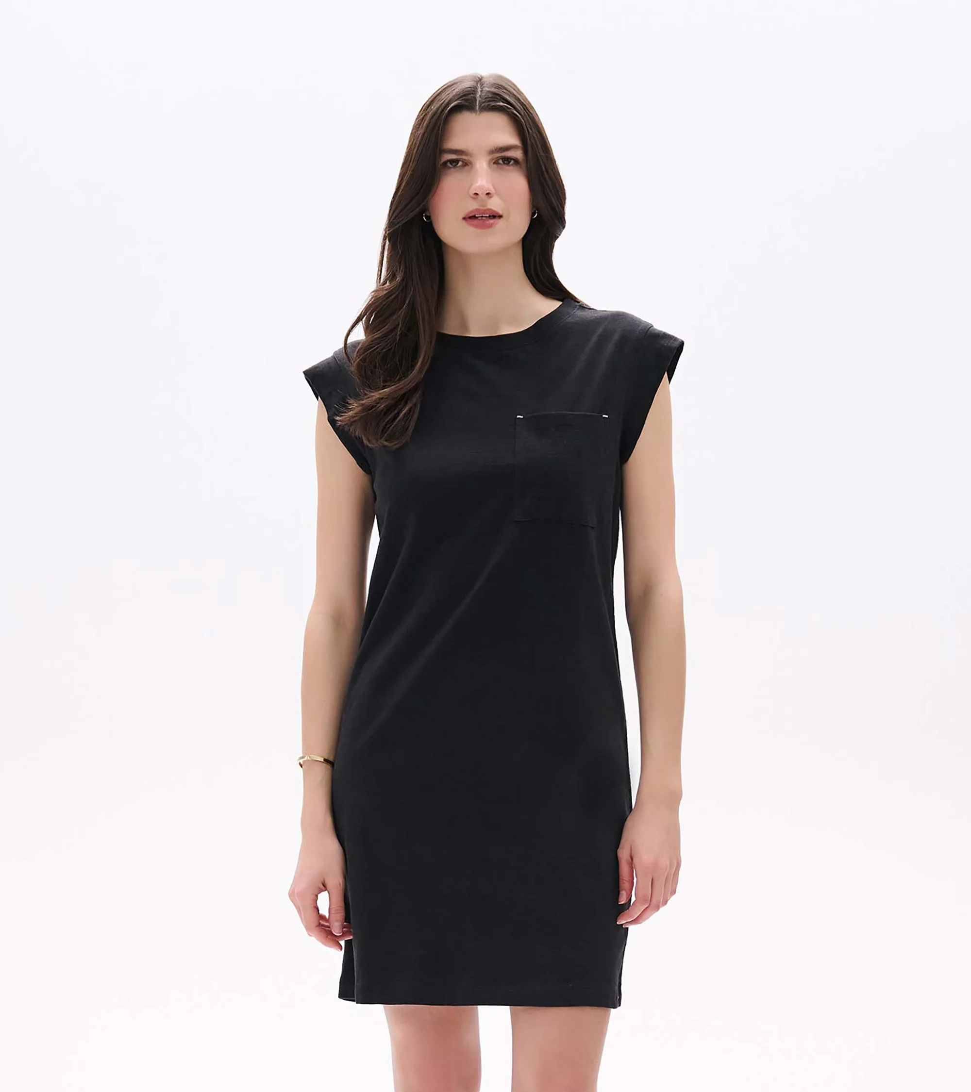 Pocket Tee Dress - Black