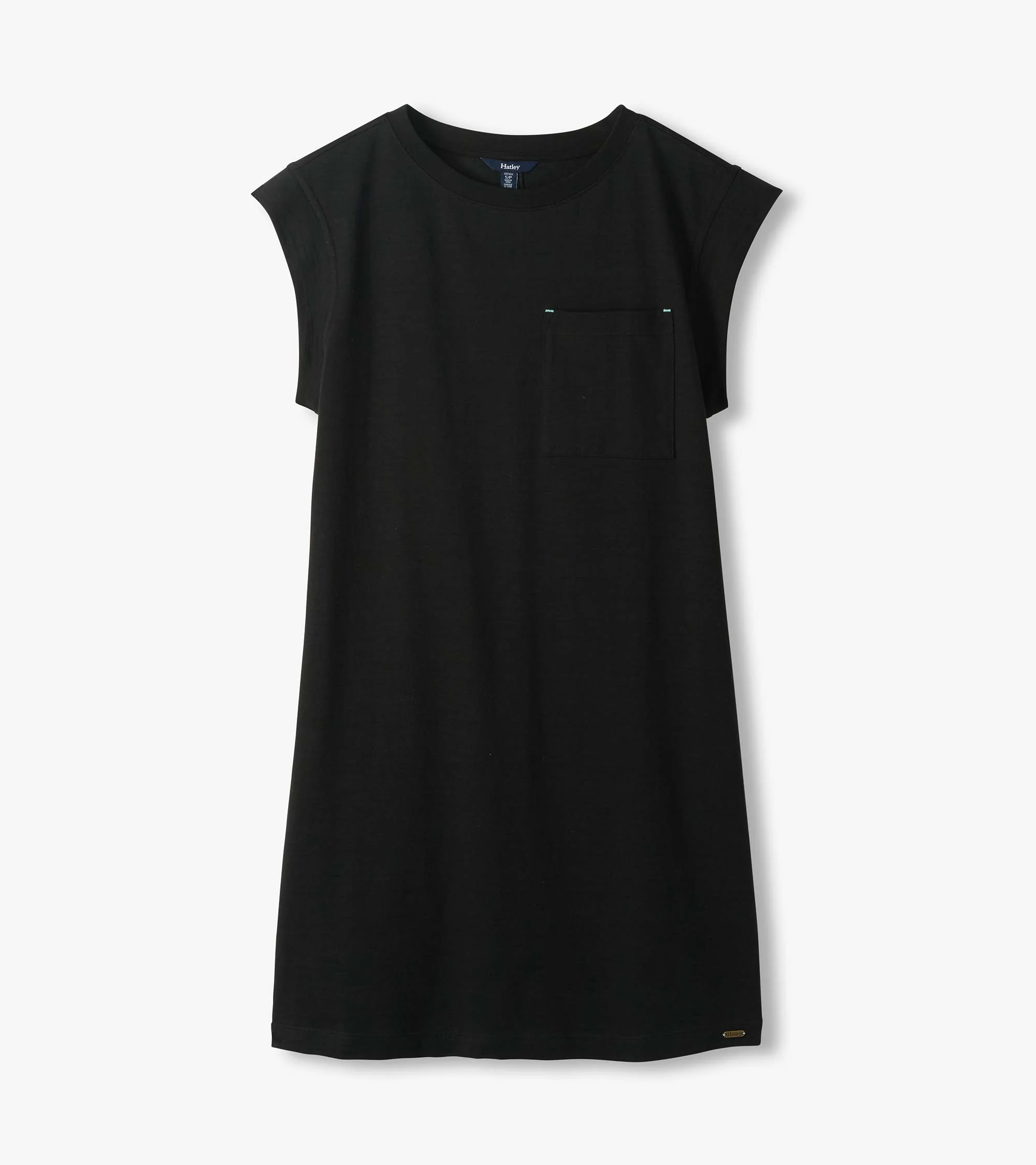 Pocket Tee Dress - Black - Image 2