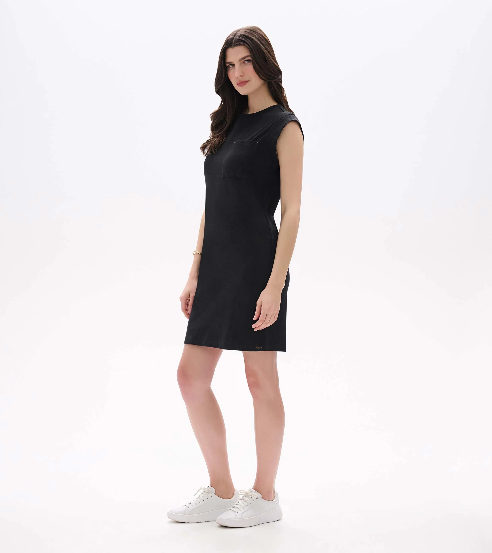 Pocket Tee Dress - Black - Image 4