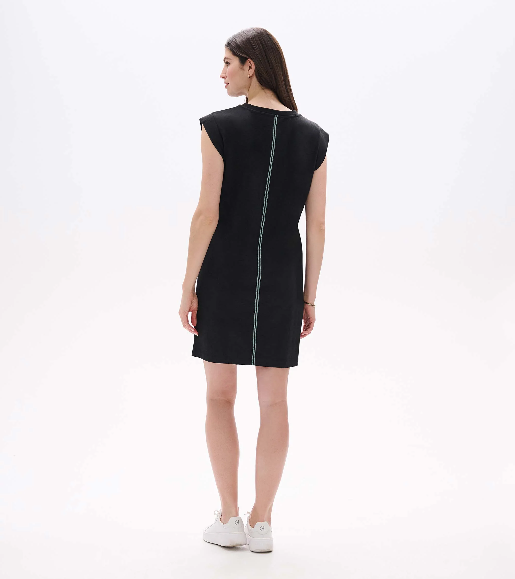 Pocket Tee Dress - Black - Image 5