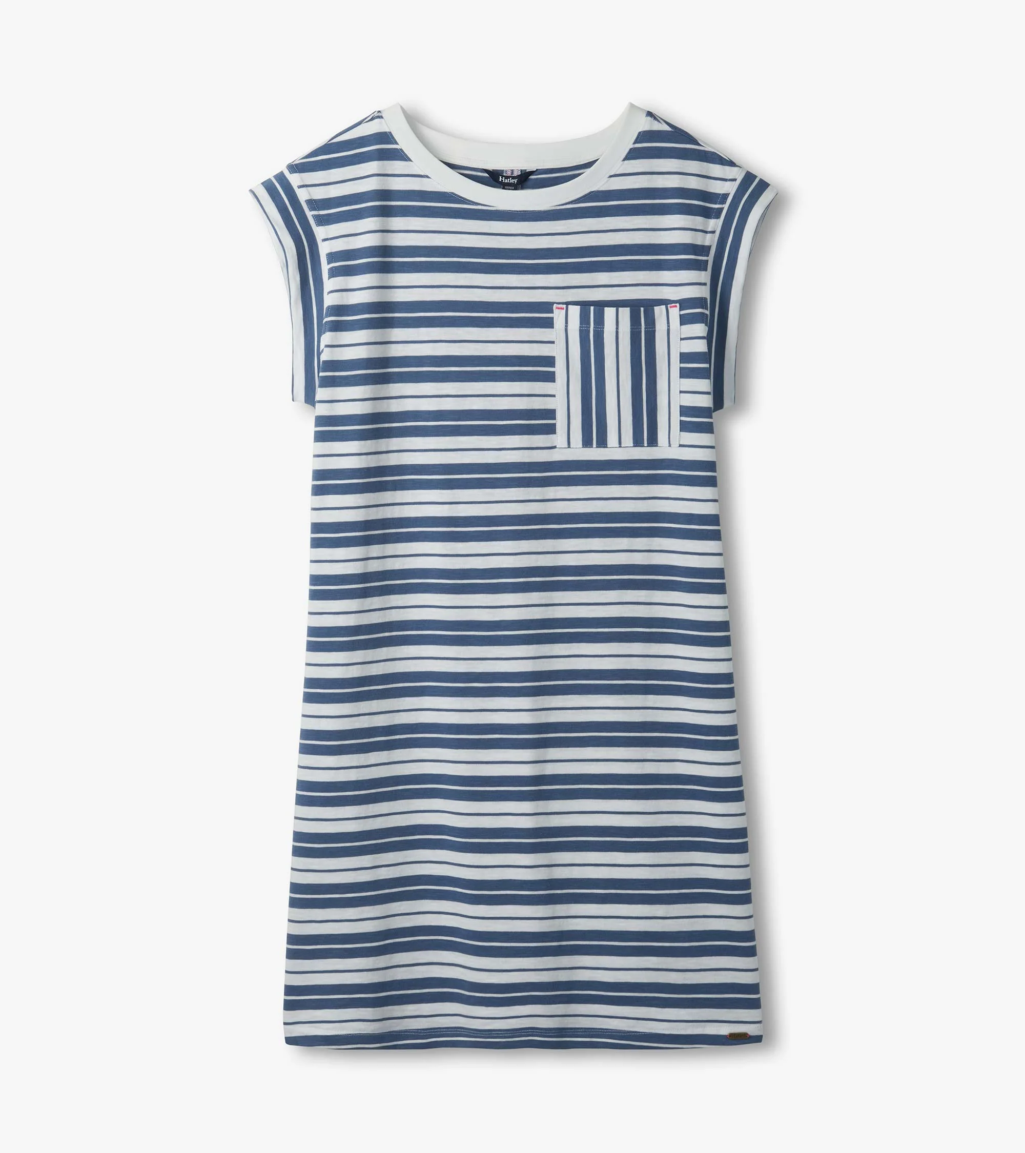 Pocket Tee Dress - Double Blue Horizon - Image 2
