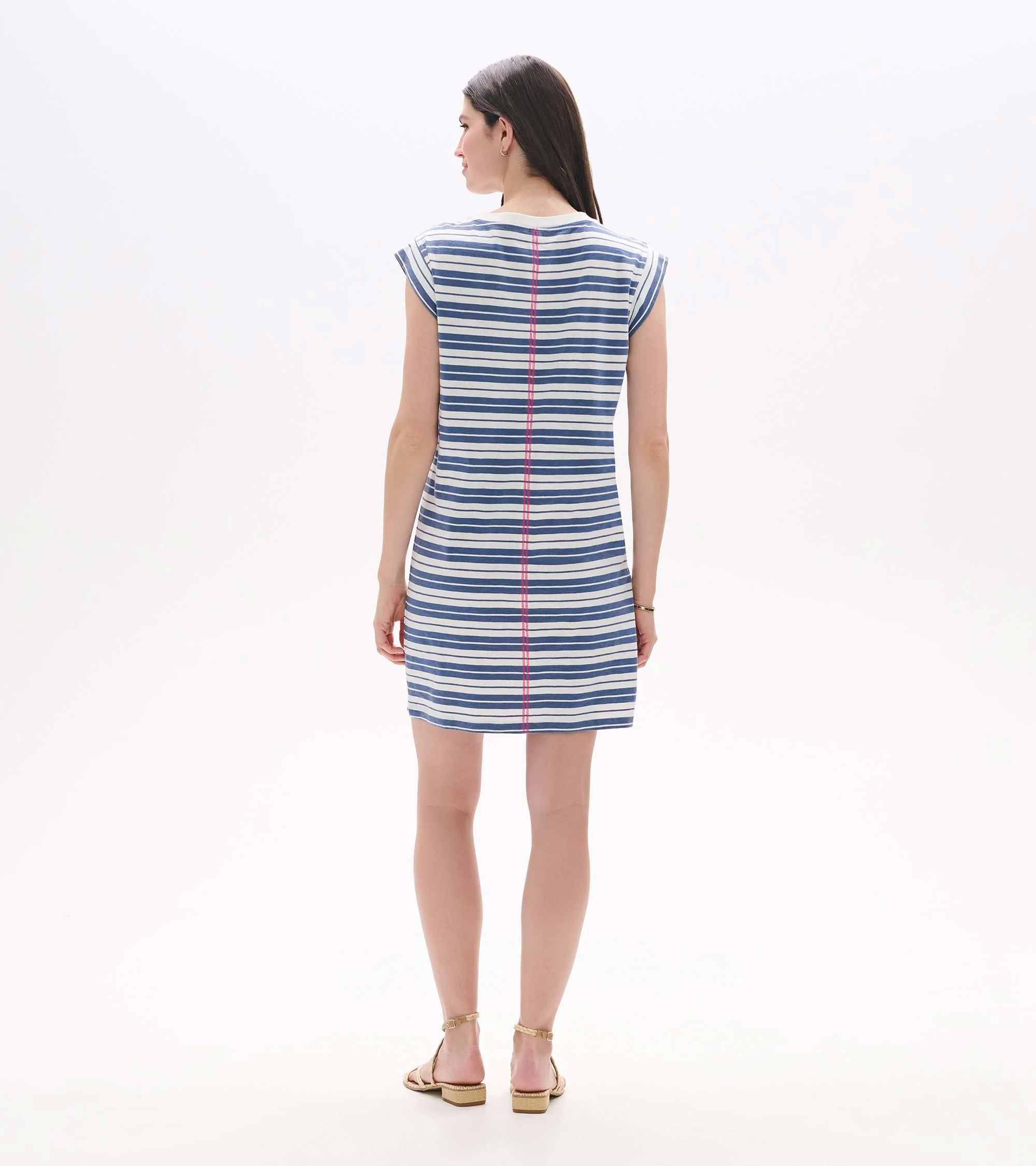 Pocket Tee Dress - Double Blue Horizon - Image 4