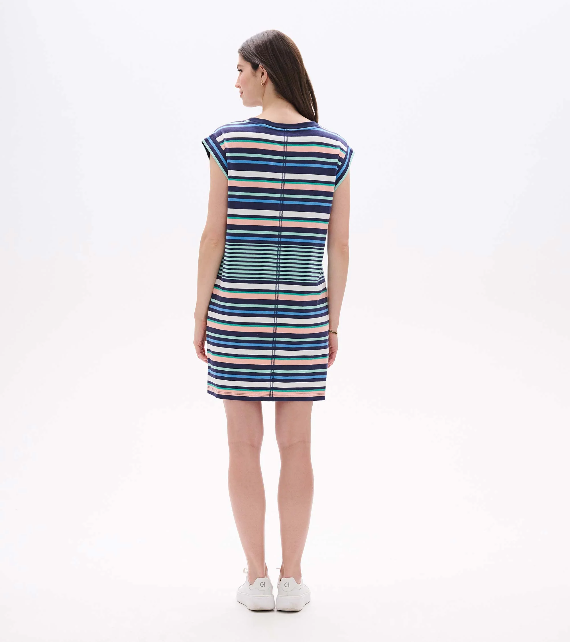 Pocket Tee Dress - Seaside Stripes - Image 4