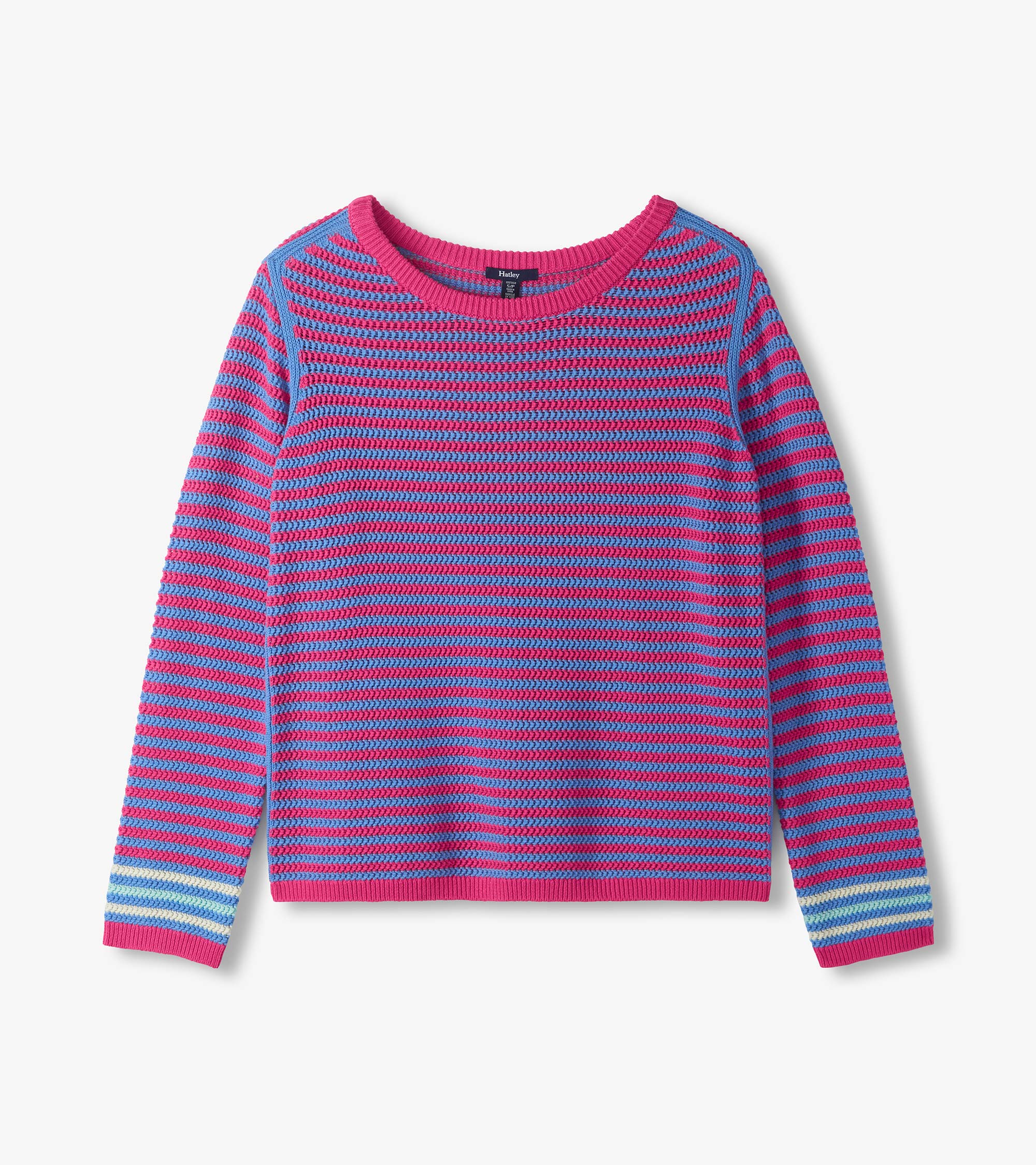Pointelle Stripe Sweater - South East Summer - Image 2