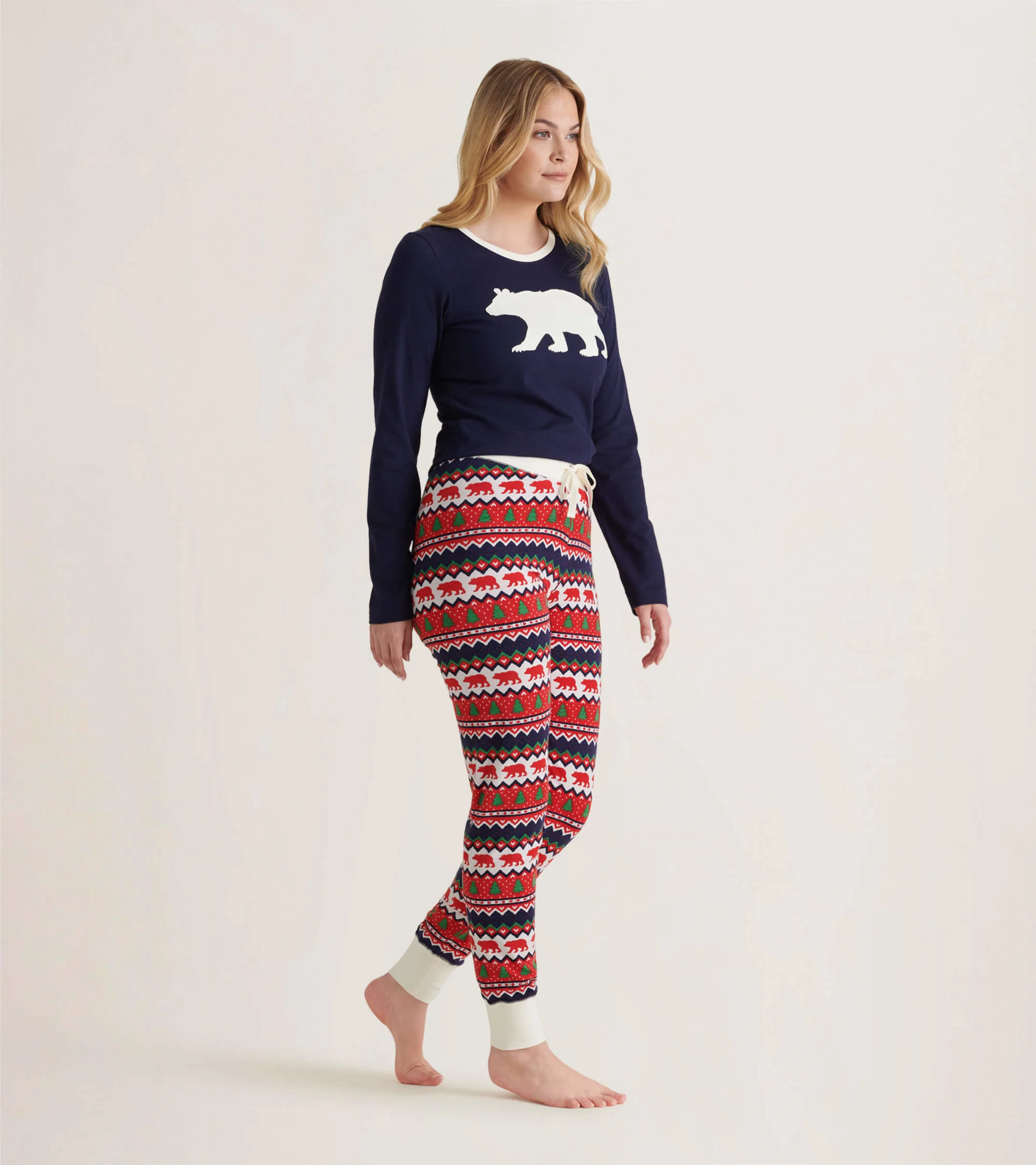 Women's Polar Bear Long Sleeve Pajama Top - Image 2