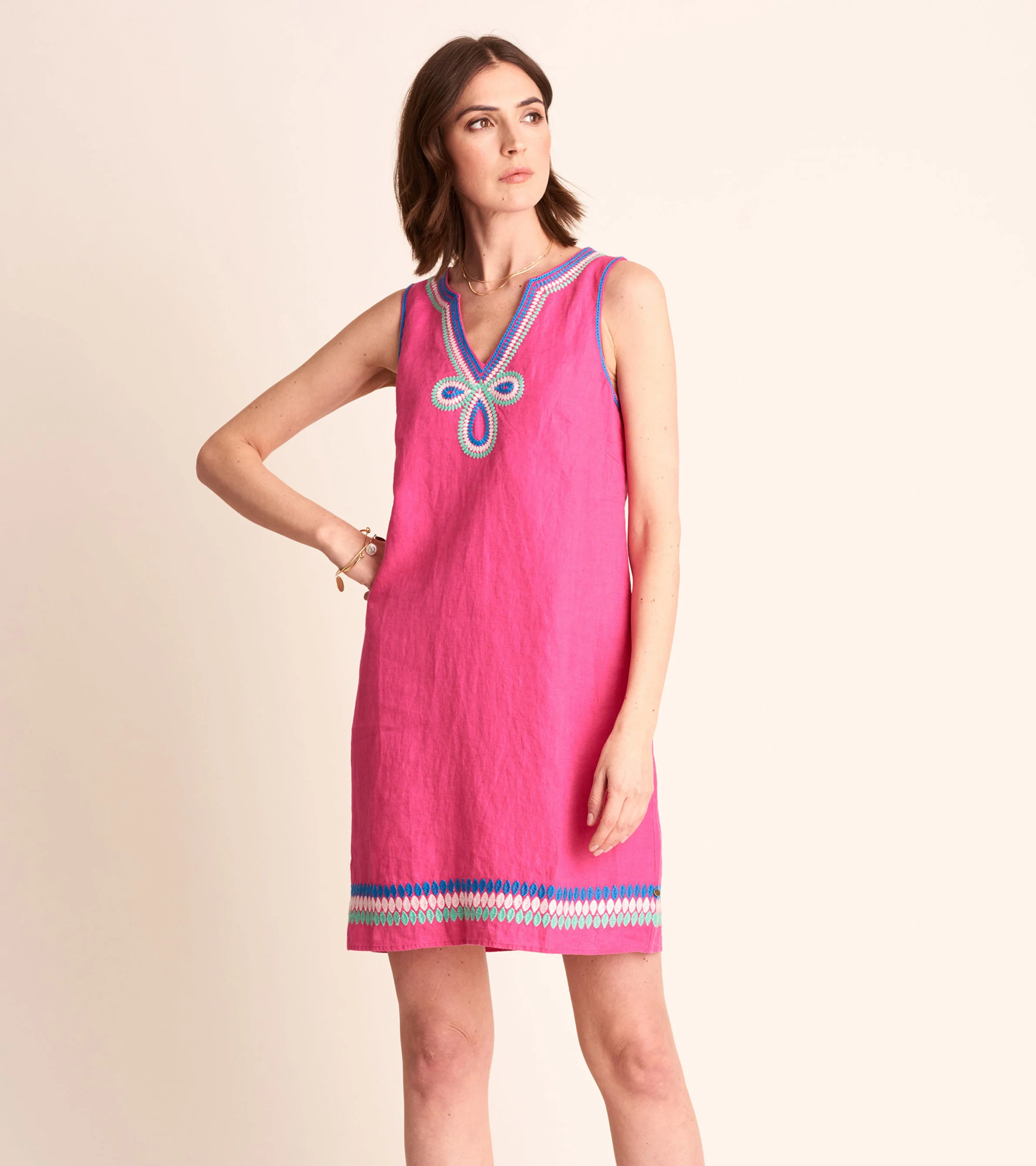 Portia Sheath Dress - Fuchsia - Image 2