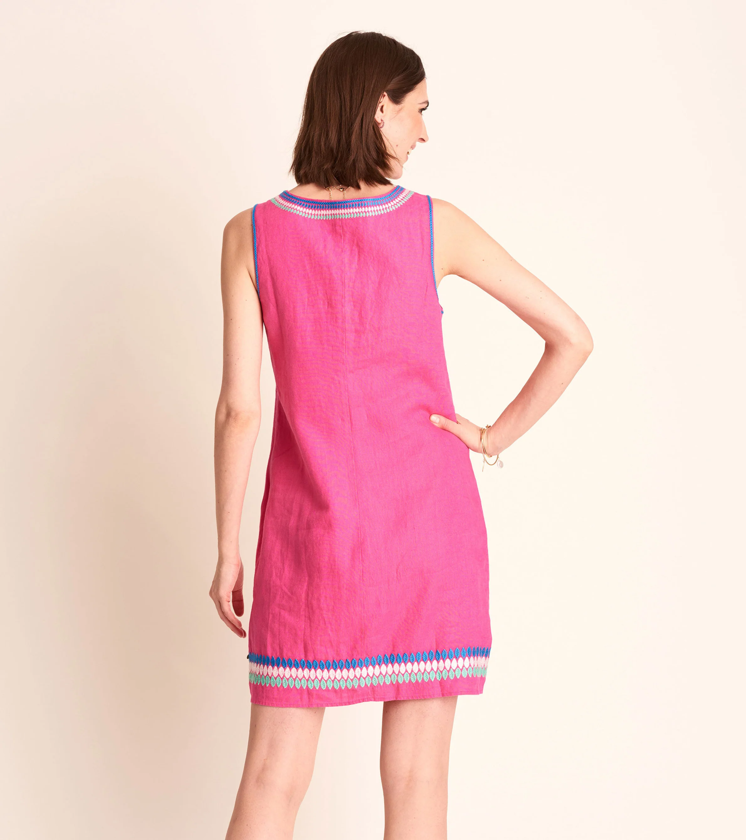 Portia Sheath Dress - Fuchsia - Image 3