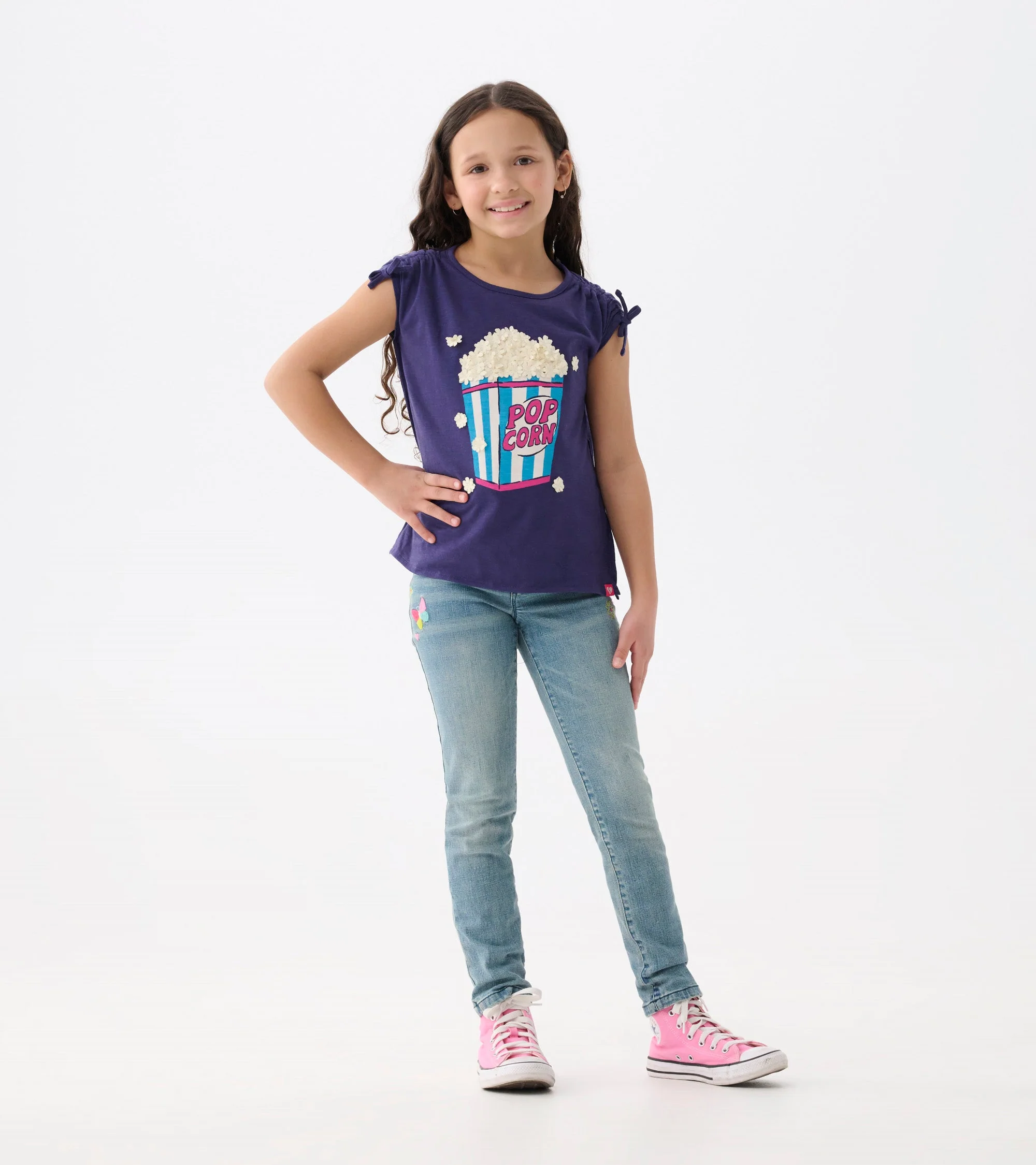 Girls Pretty Patches Stretch Jeans - Image 2